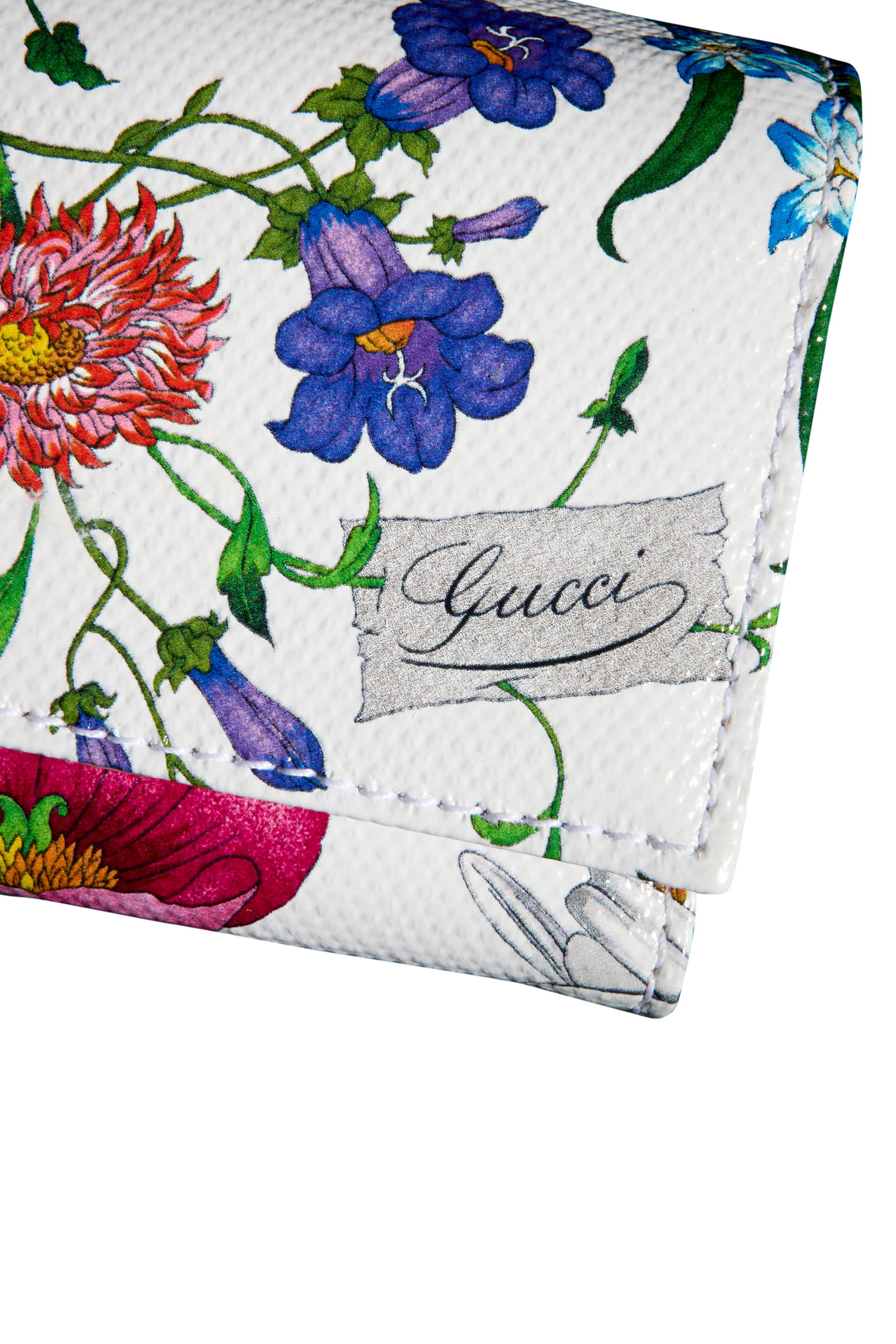 Flora-Motif Bi-Fold Card Case