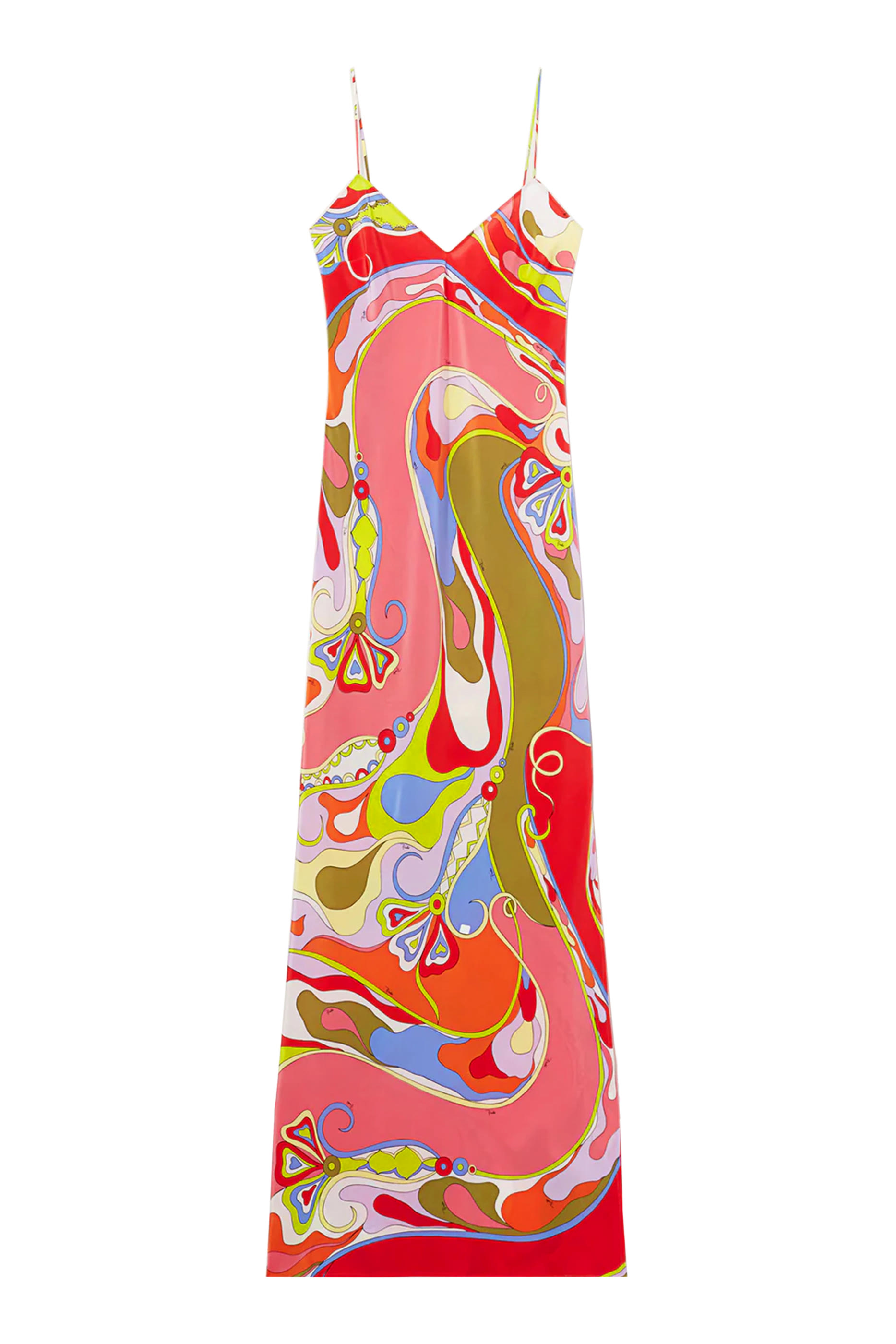 Orchidee-Print Silk Dress