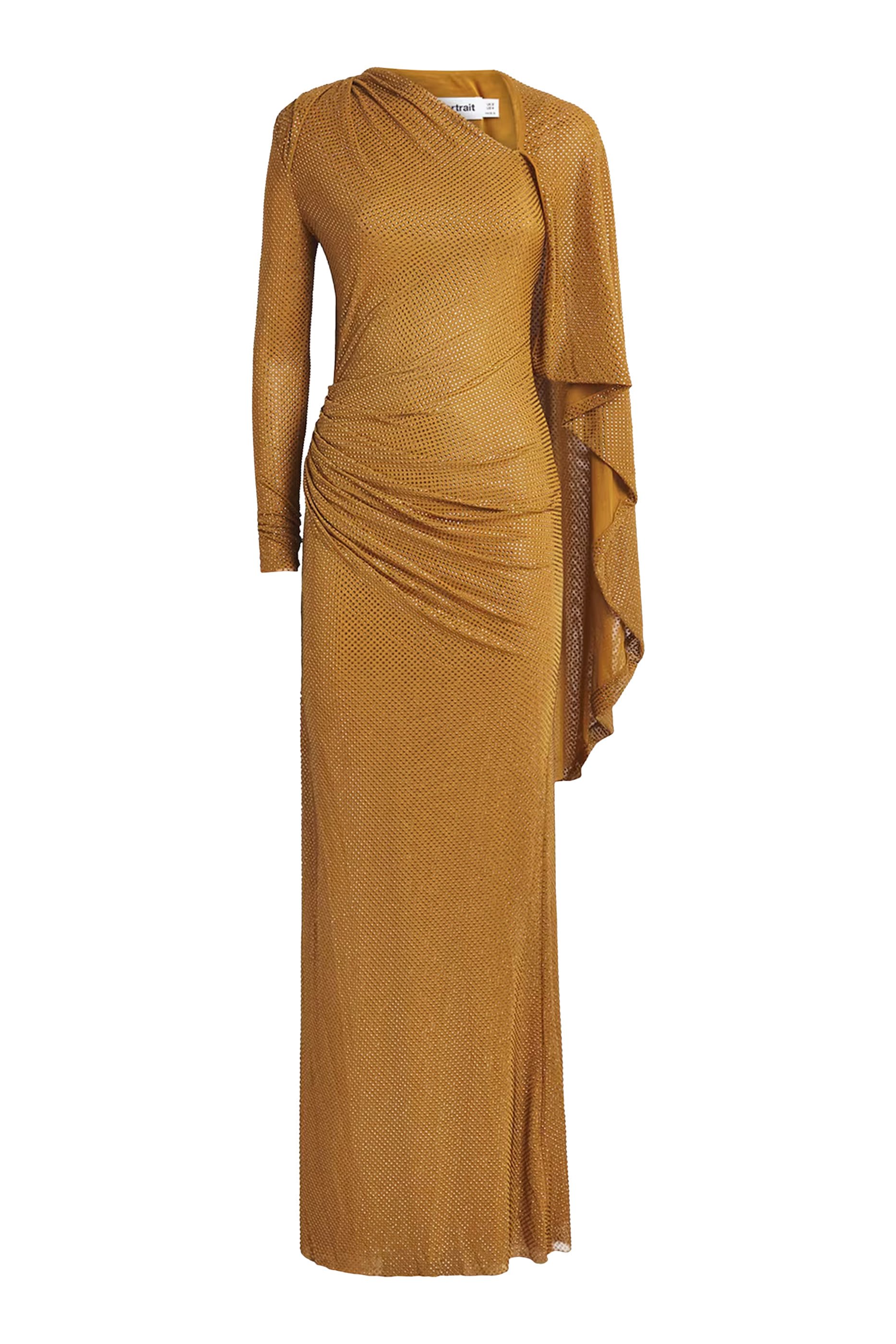 Rhinestone Drape Maxi Dress