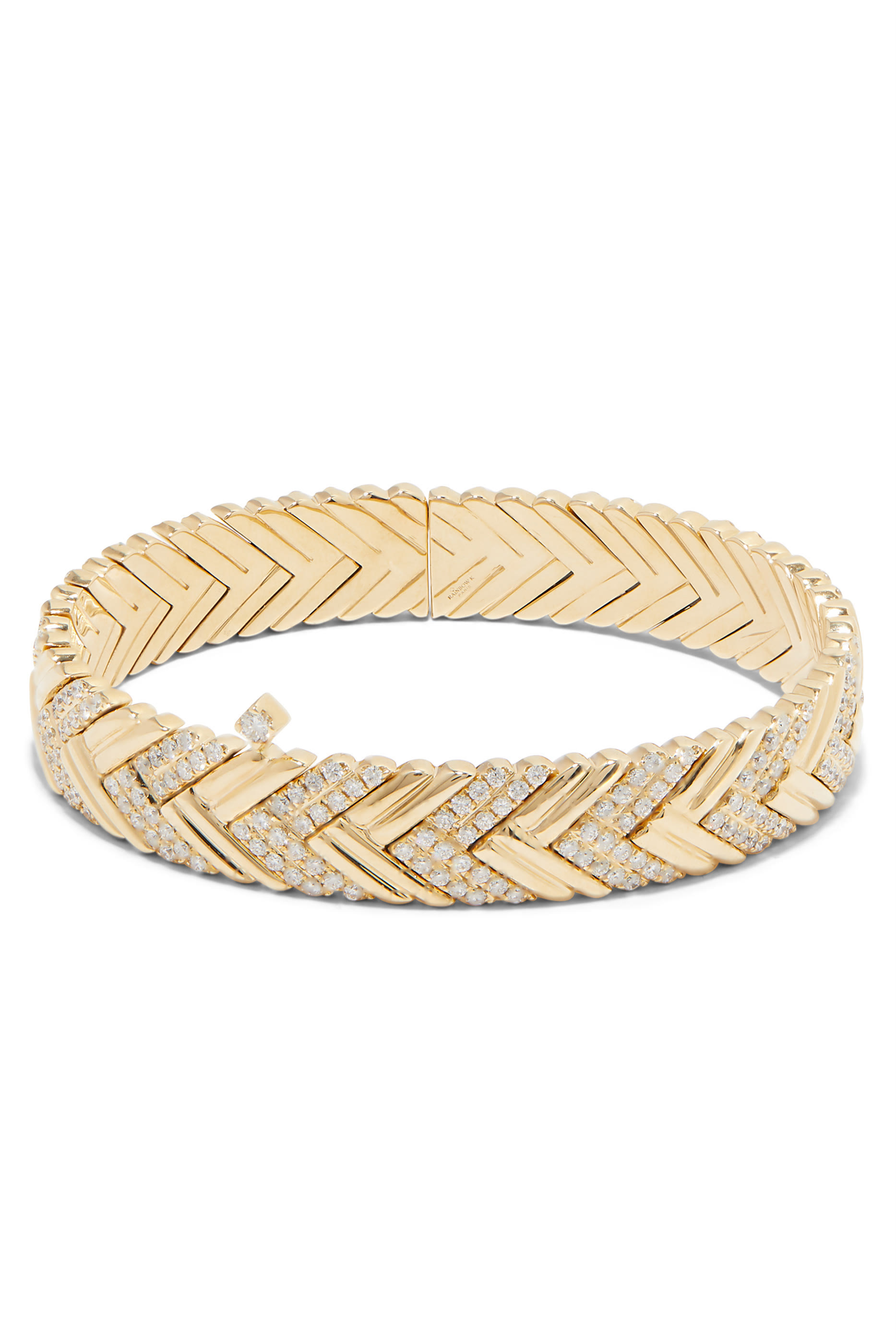 Full Victoire Bracelet, 14K Yellow Gold & Diamonds