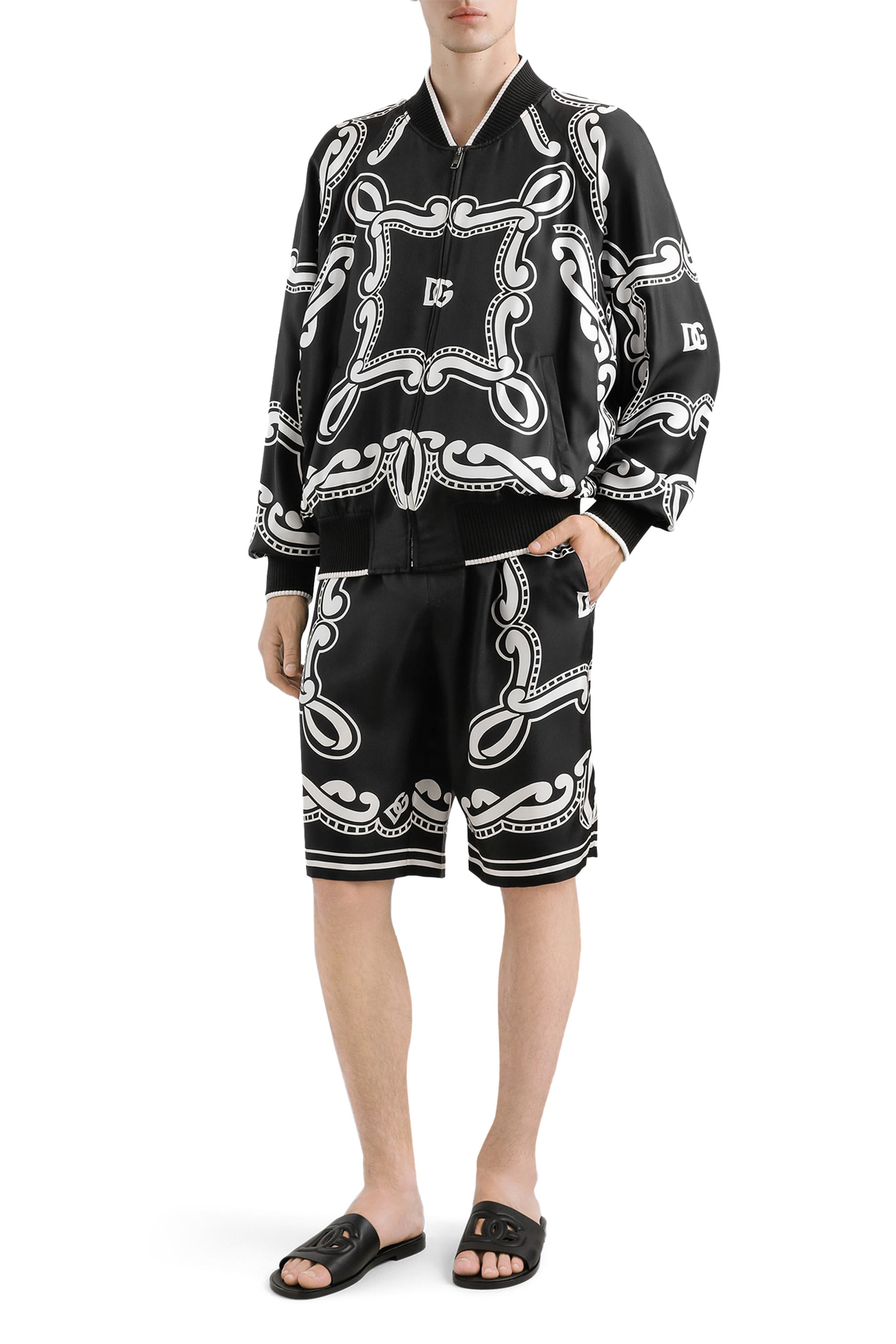 Bandanna-Print Silk Shorts