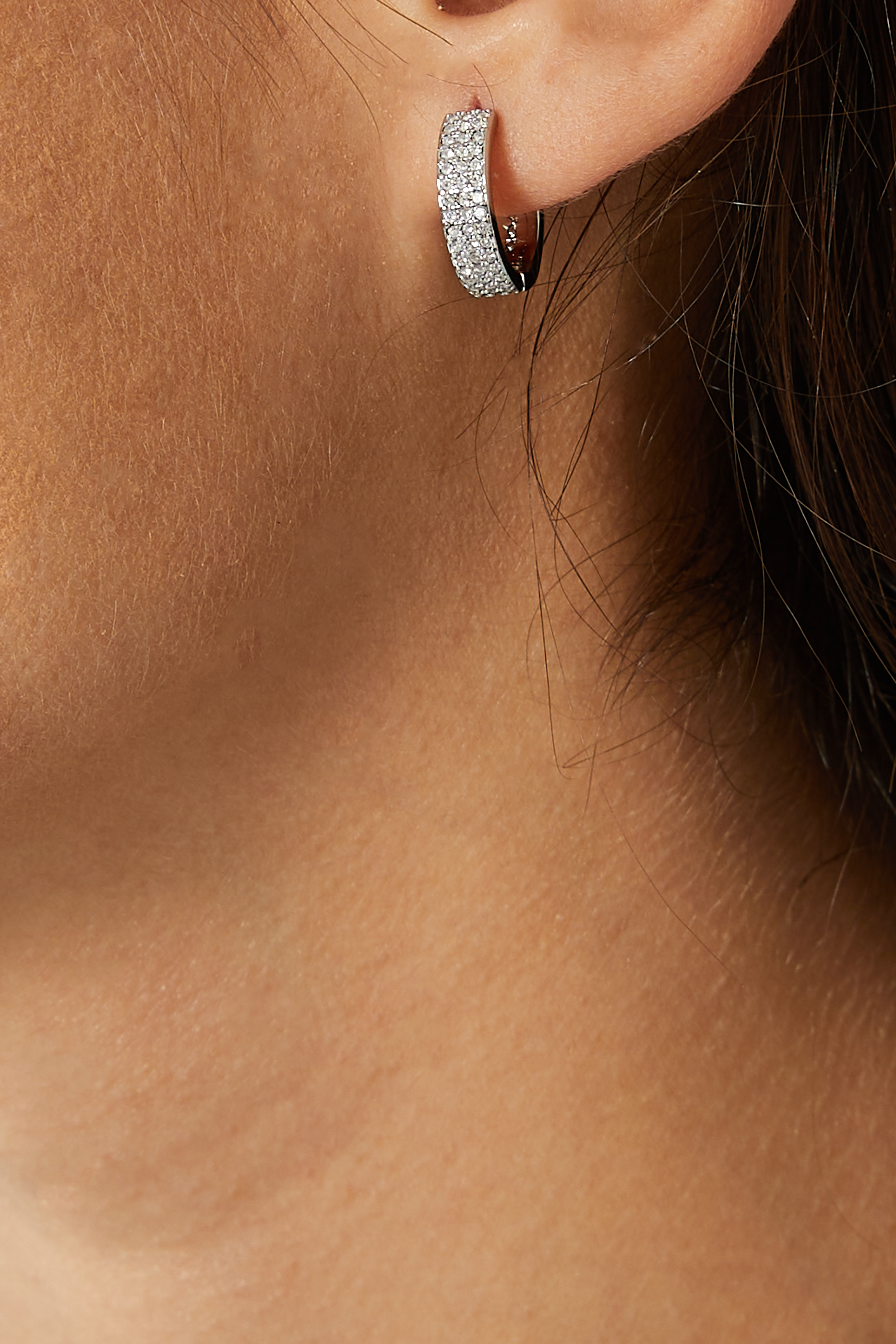 Pave Huggie Earrings