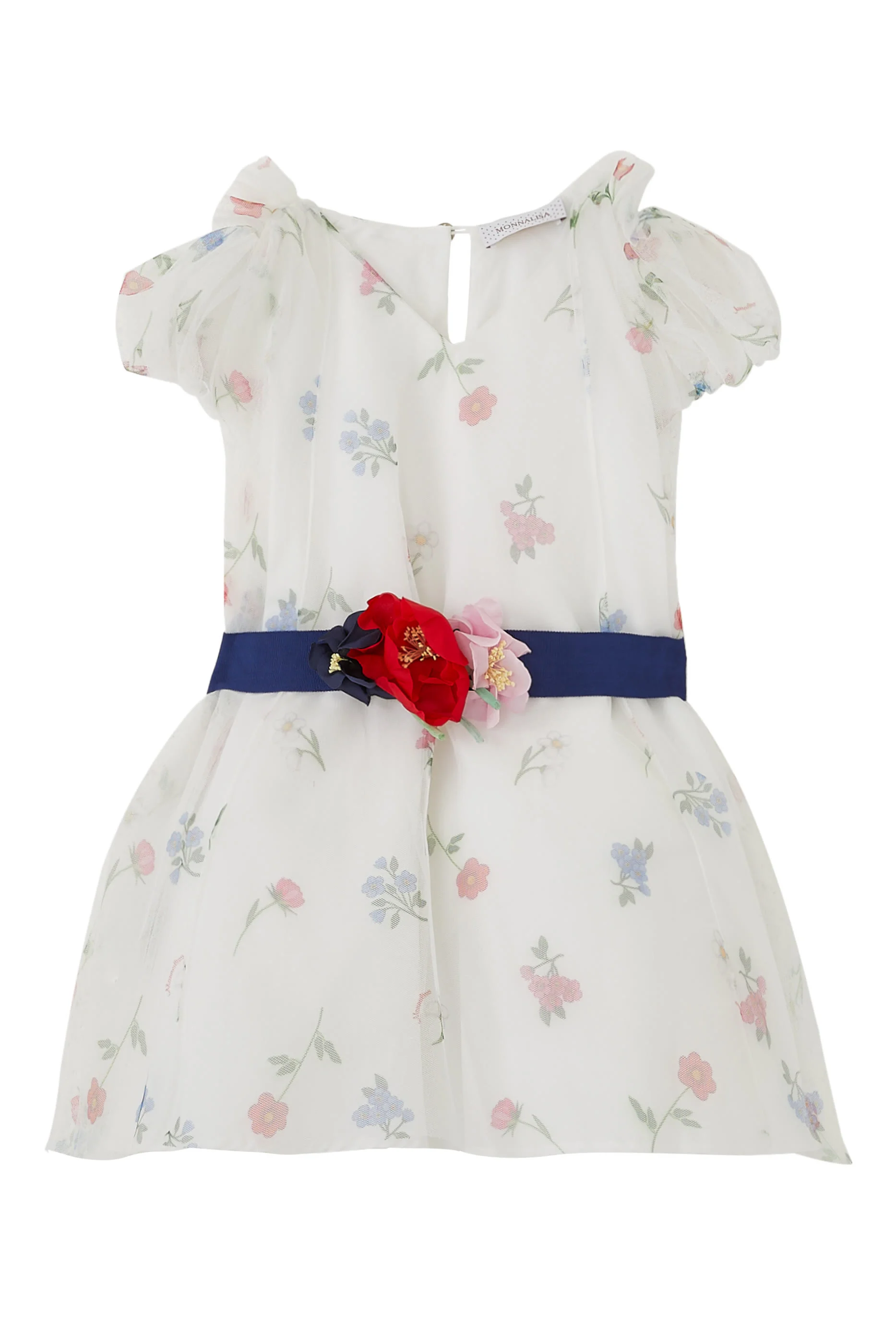 Kids Botanical Print Tulle Dress