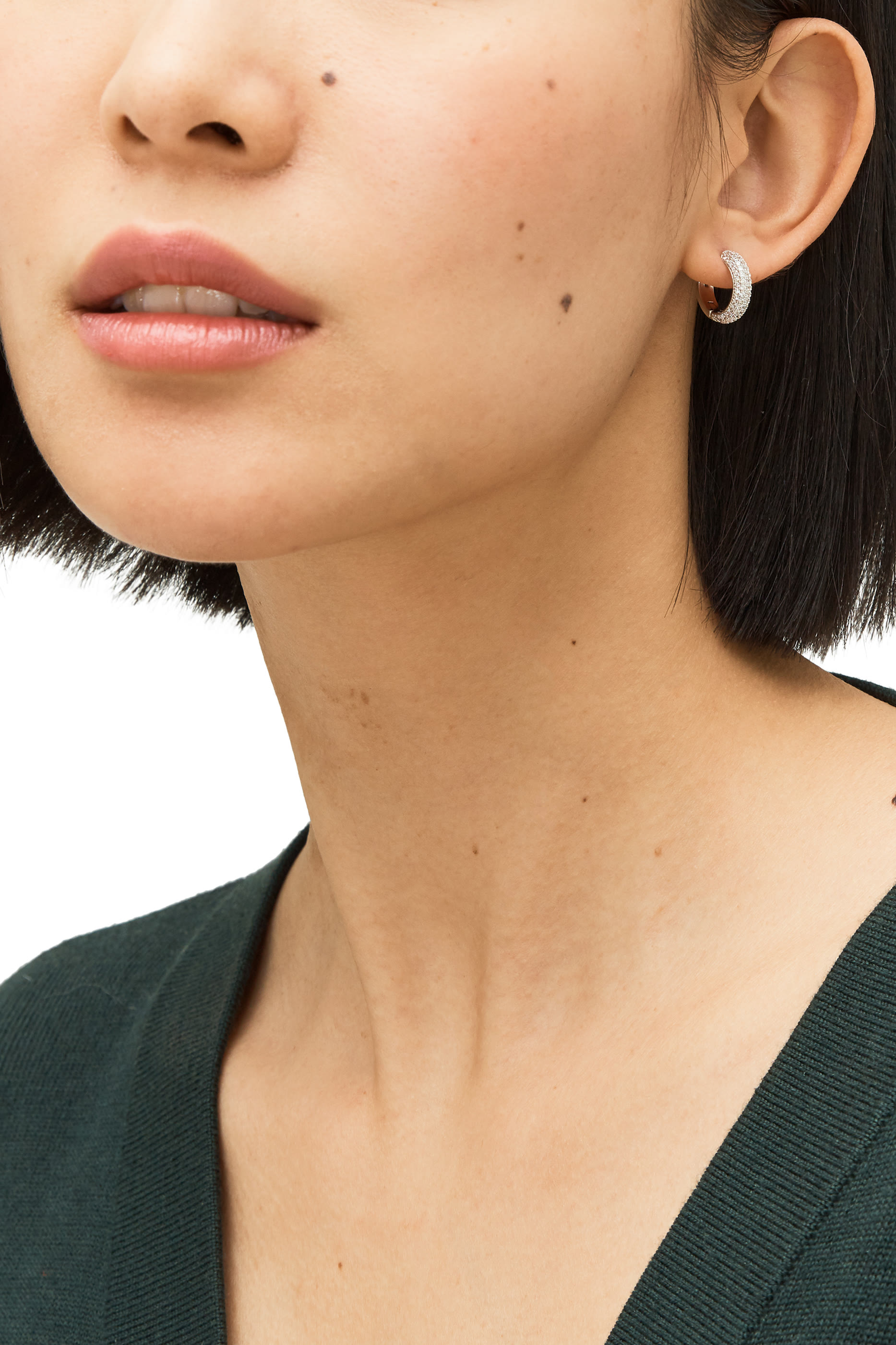 Brilliant Statements Pavé Mini Huggies