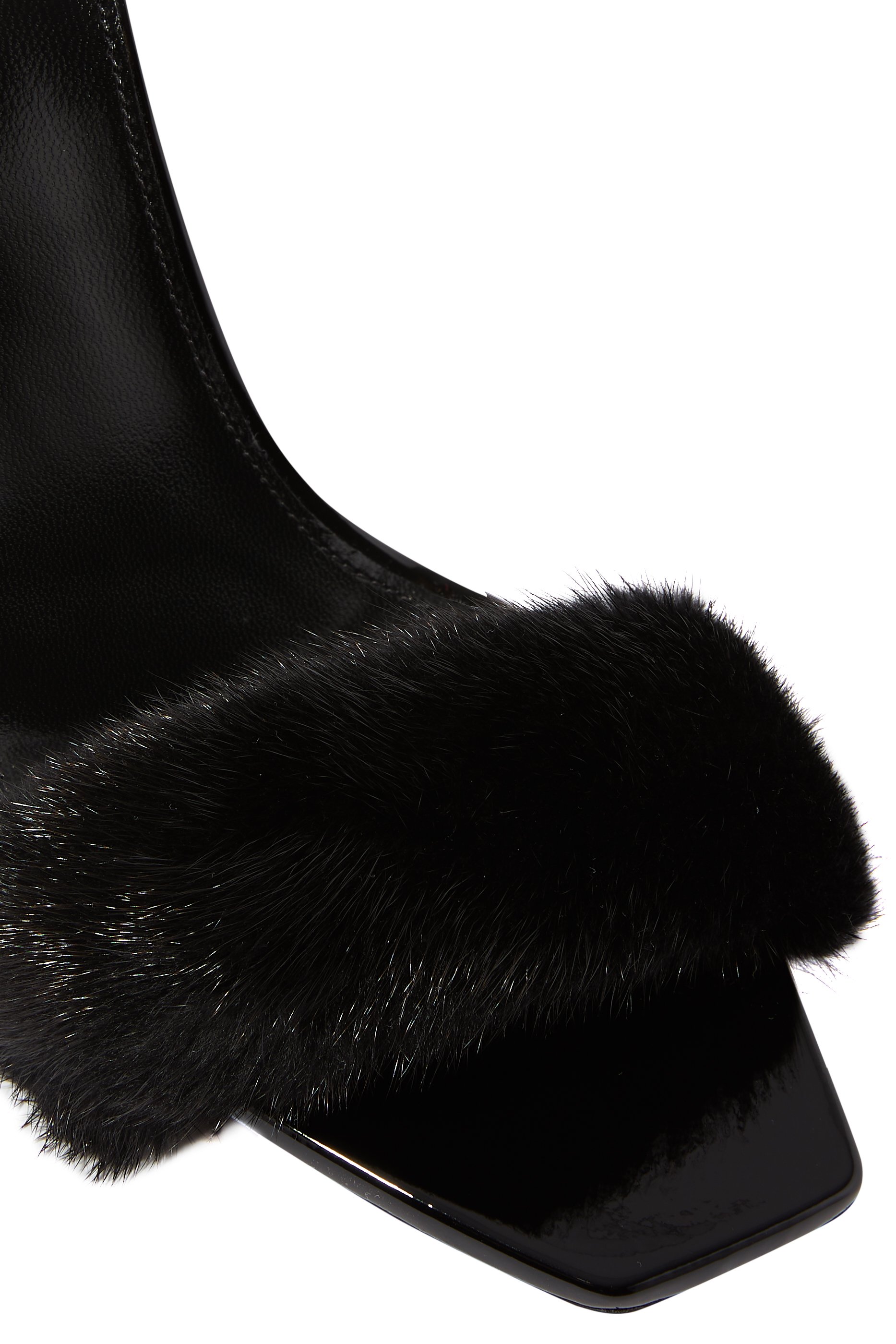 Bea Leather and Mink Sandals