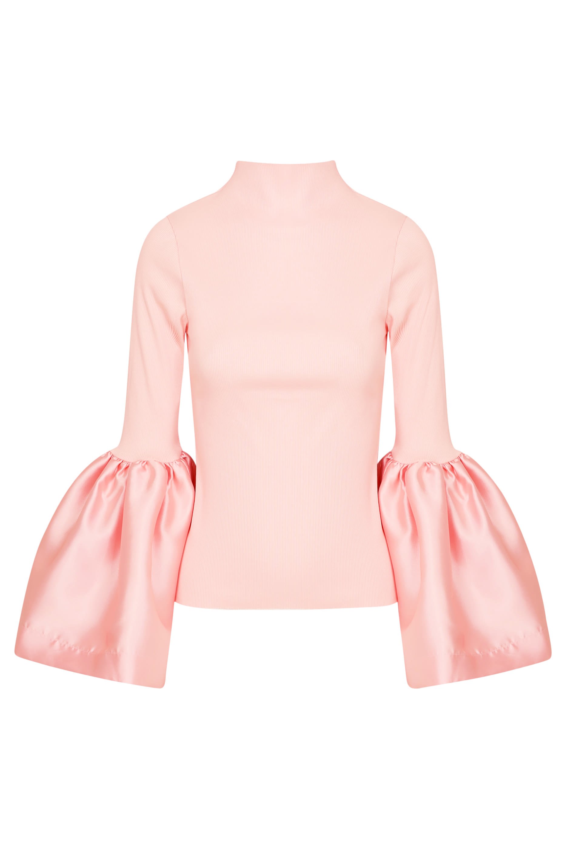  Turtleneck Puff Sleeve Top