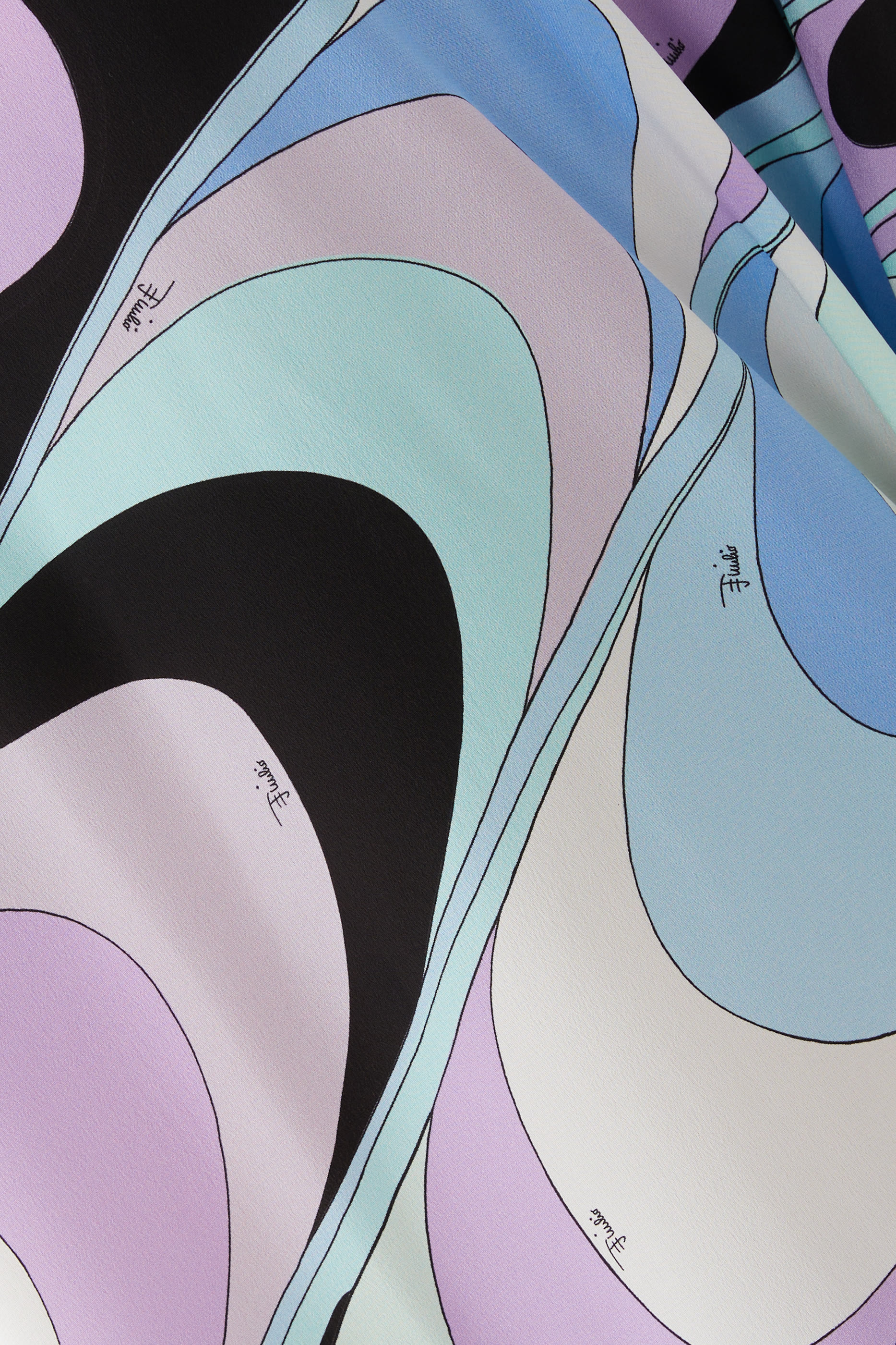 Onde-Print Silk Kaftan