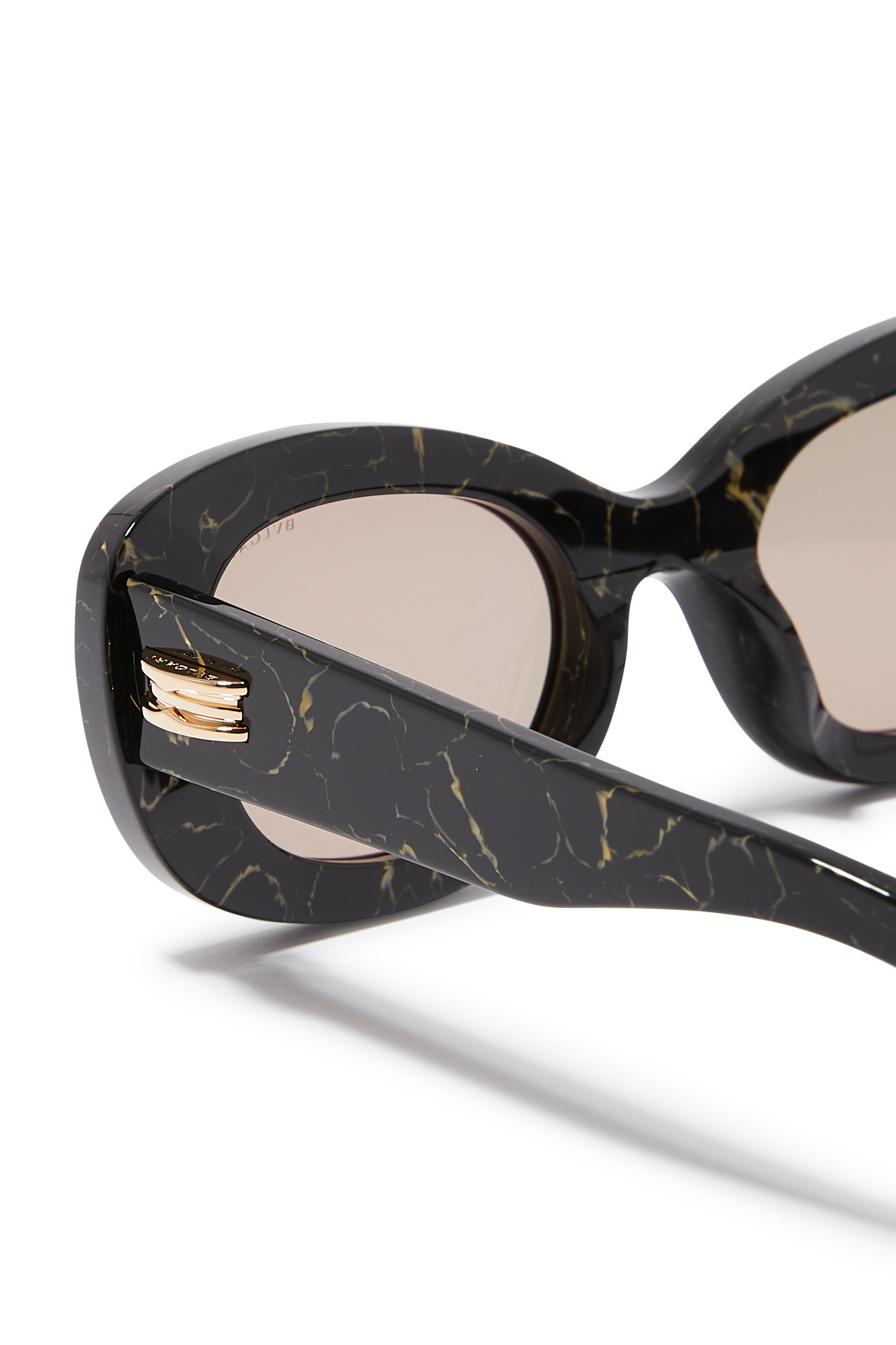 B.zero1 Black Oval Sunglasses