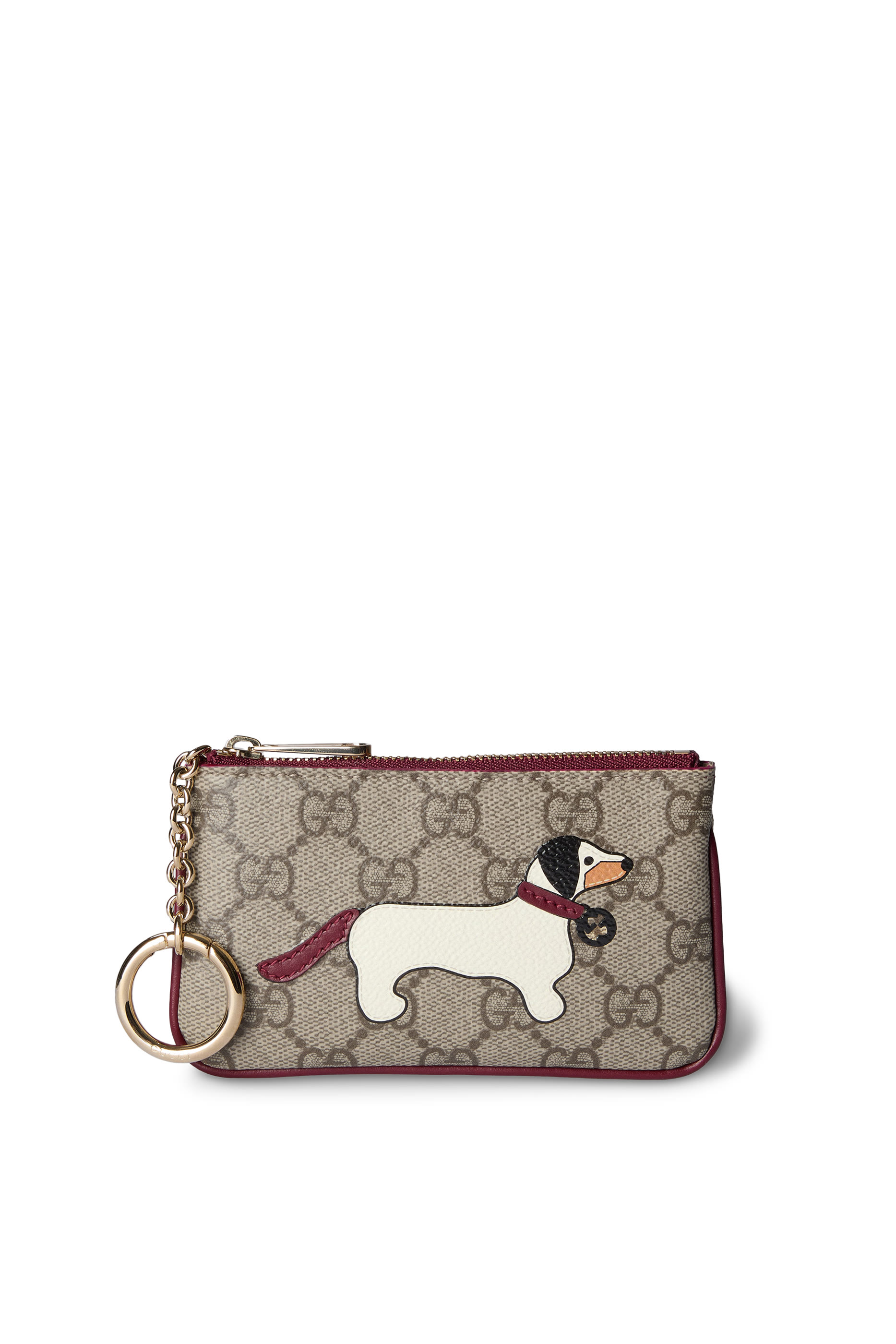 GG Key Case with Dog Detail