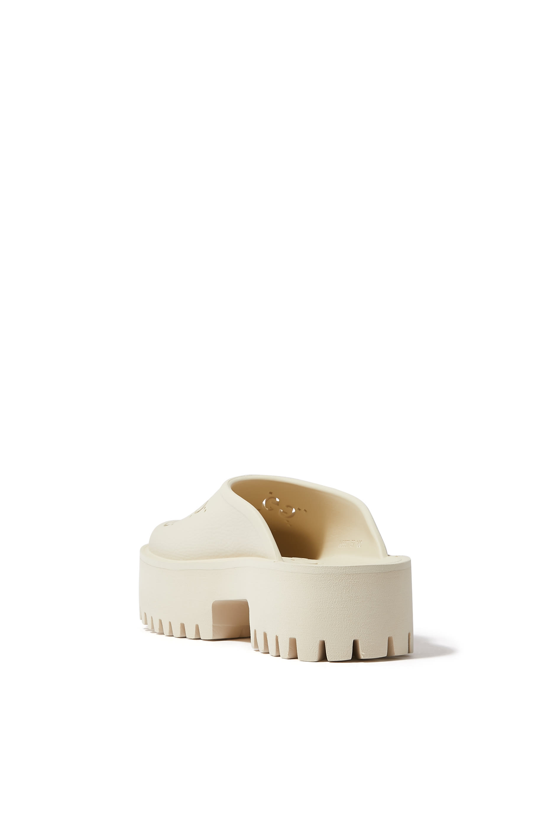 Perforated Rubber Platform Sandals