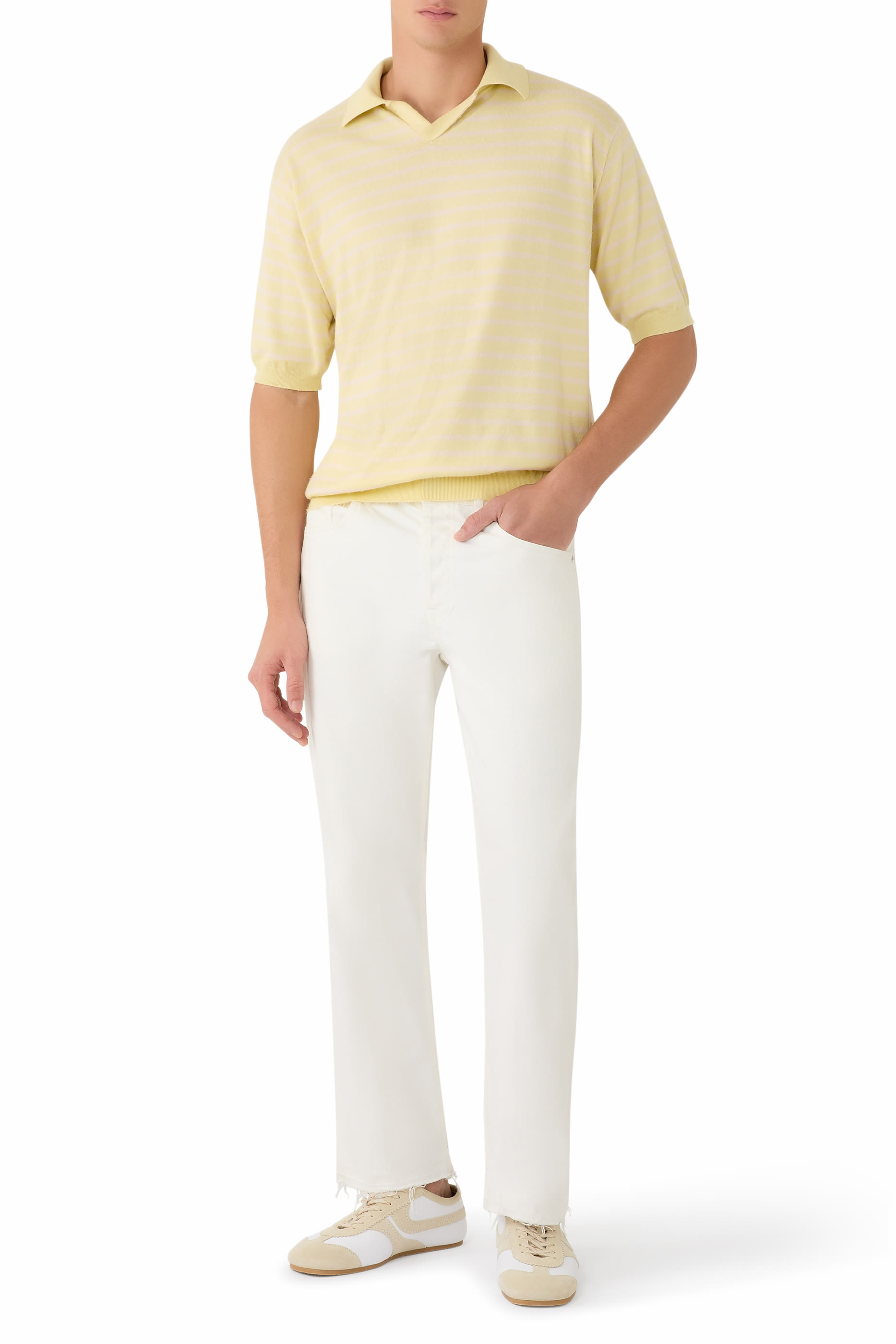 High Gauge Cotton Knit Skipper Polo