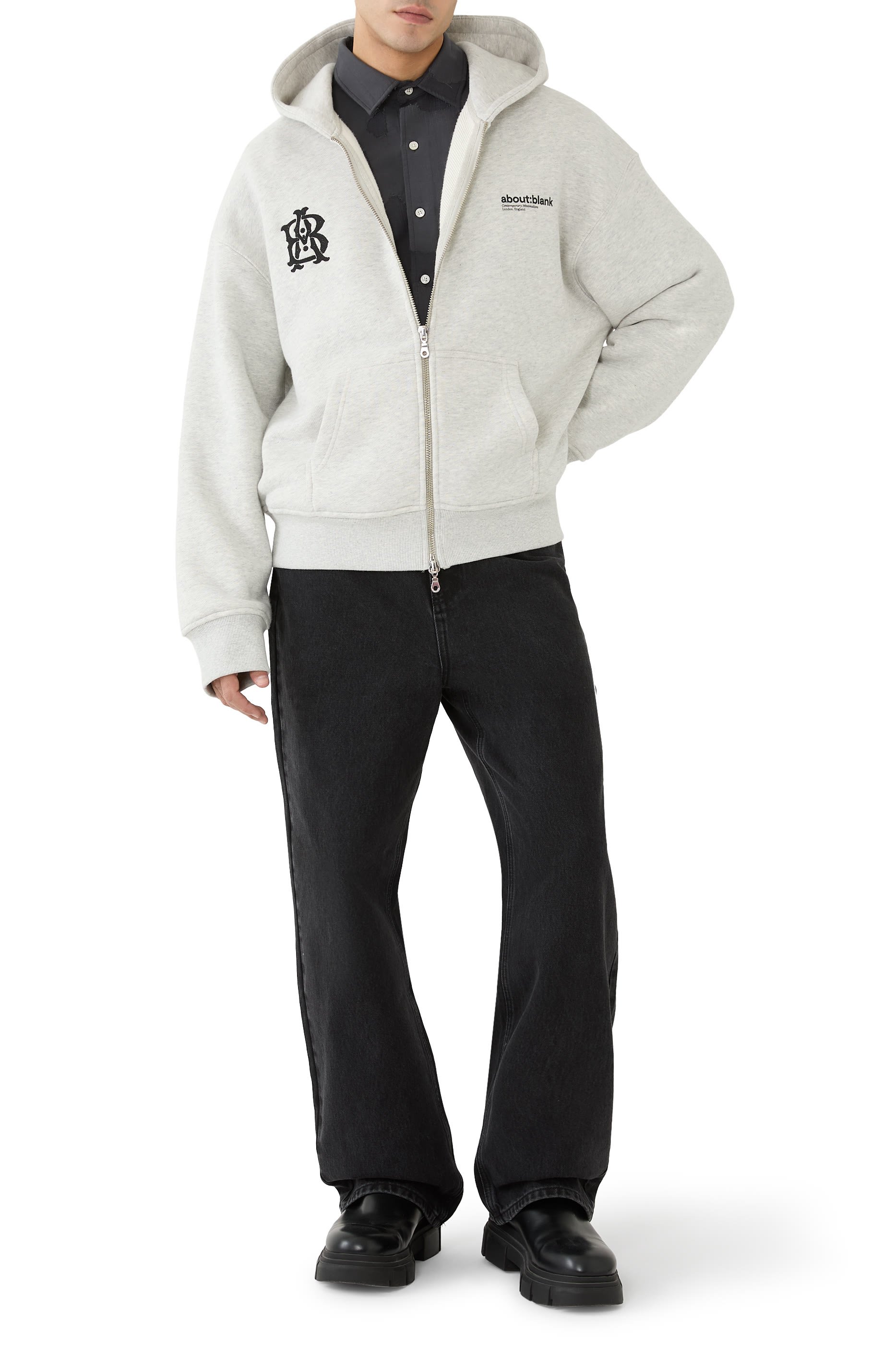 Dual Logo Zip Hoodie 