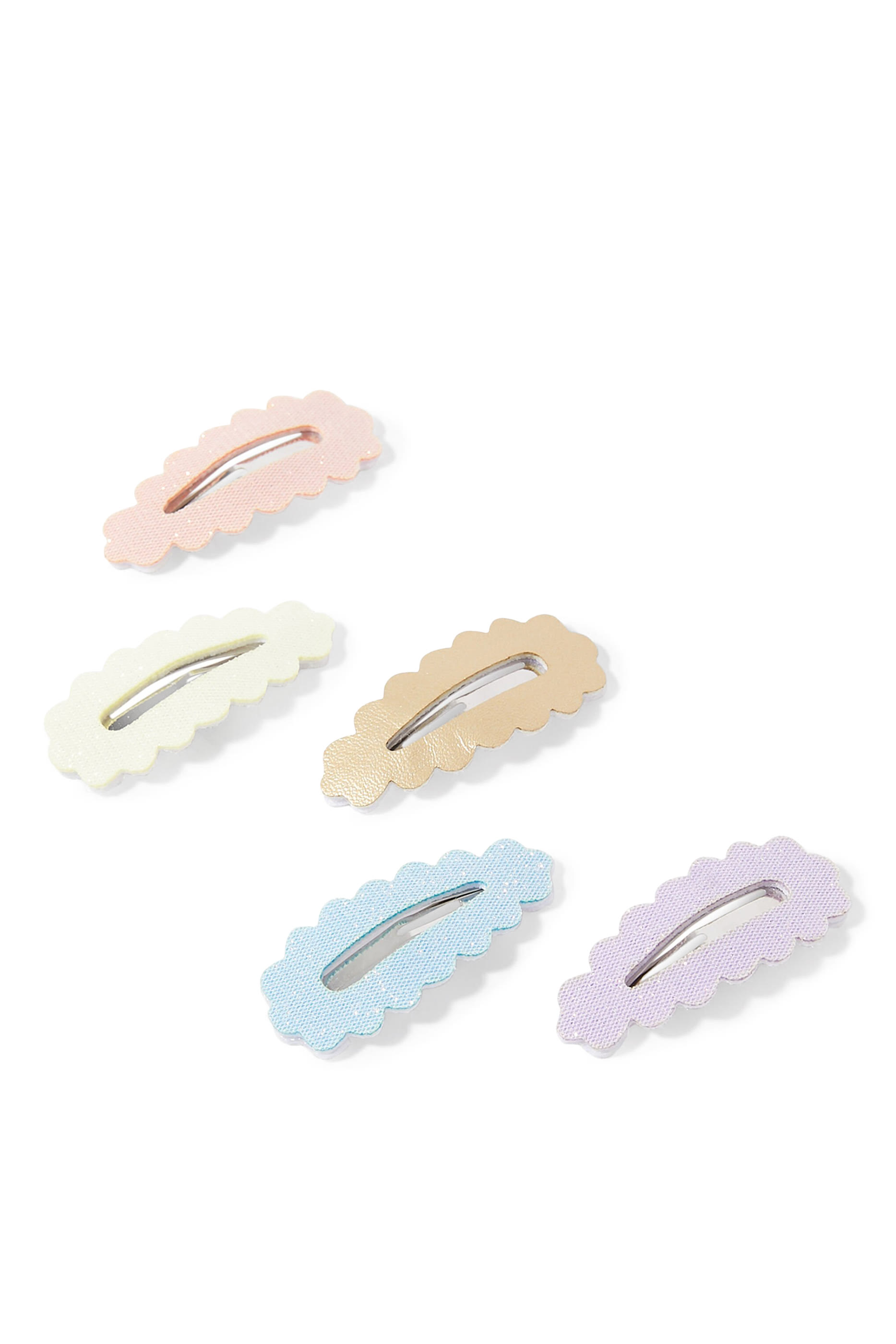 Kids Scalloped Sparkle Mini Clic Clacs