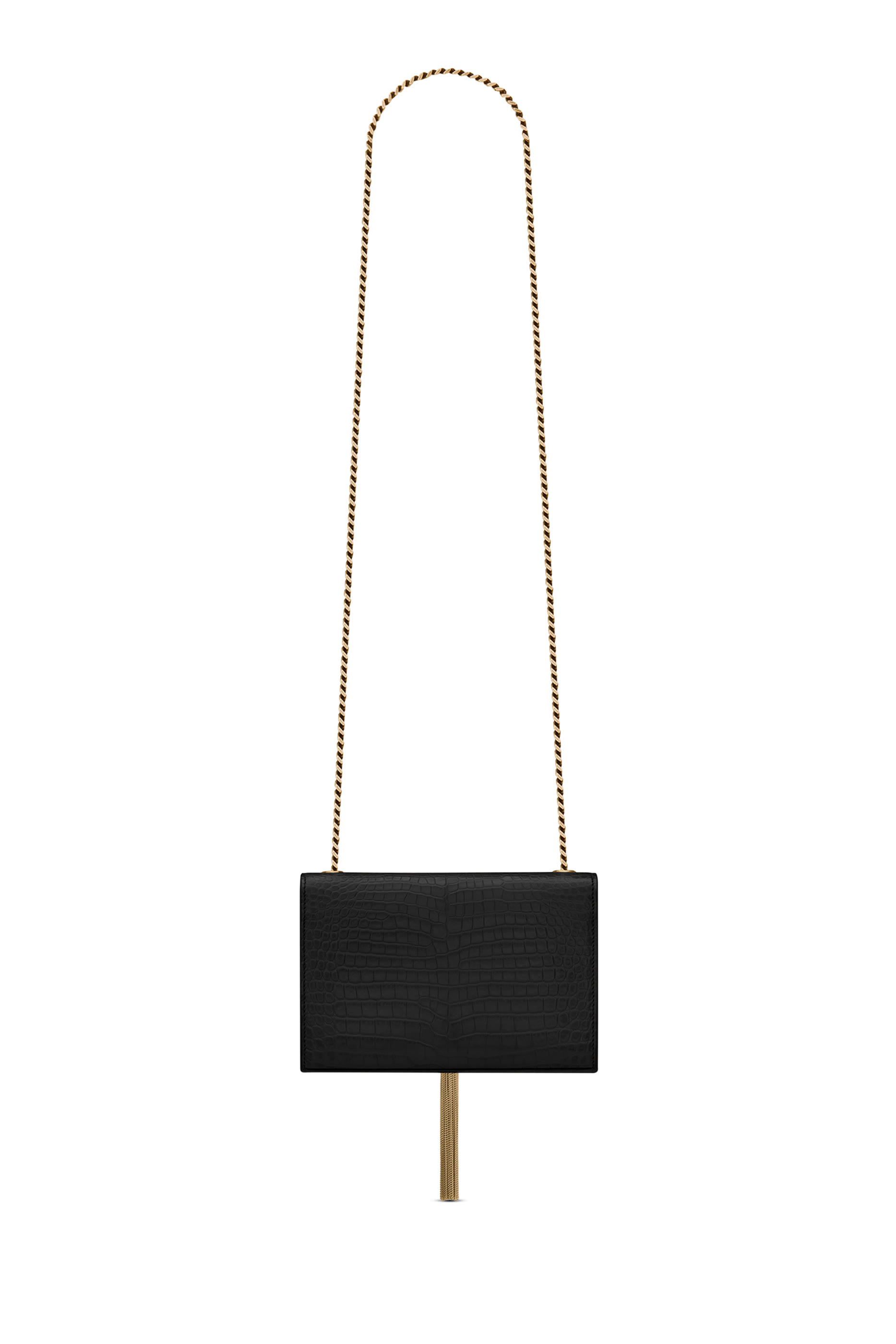  Kate Small Tassel Bag in Crocodile Embossed Leather