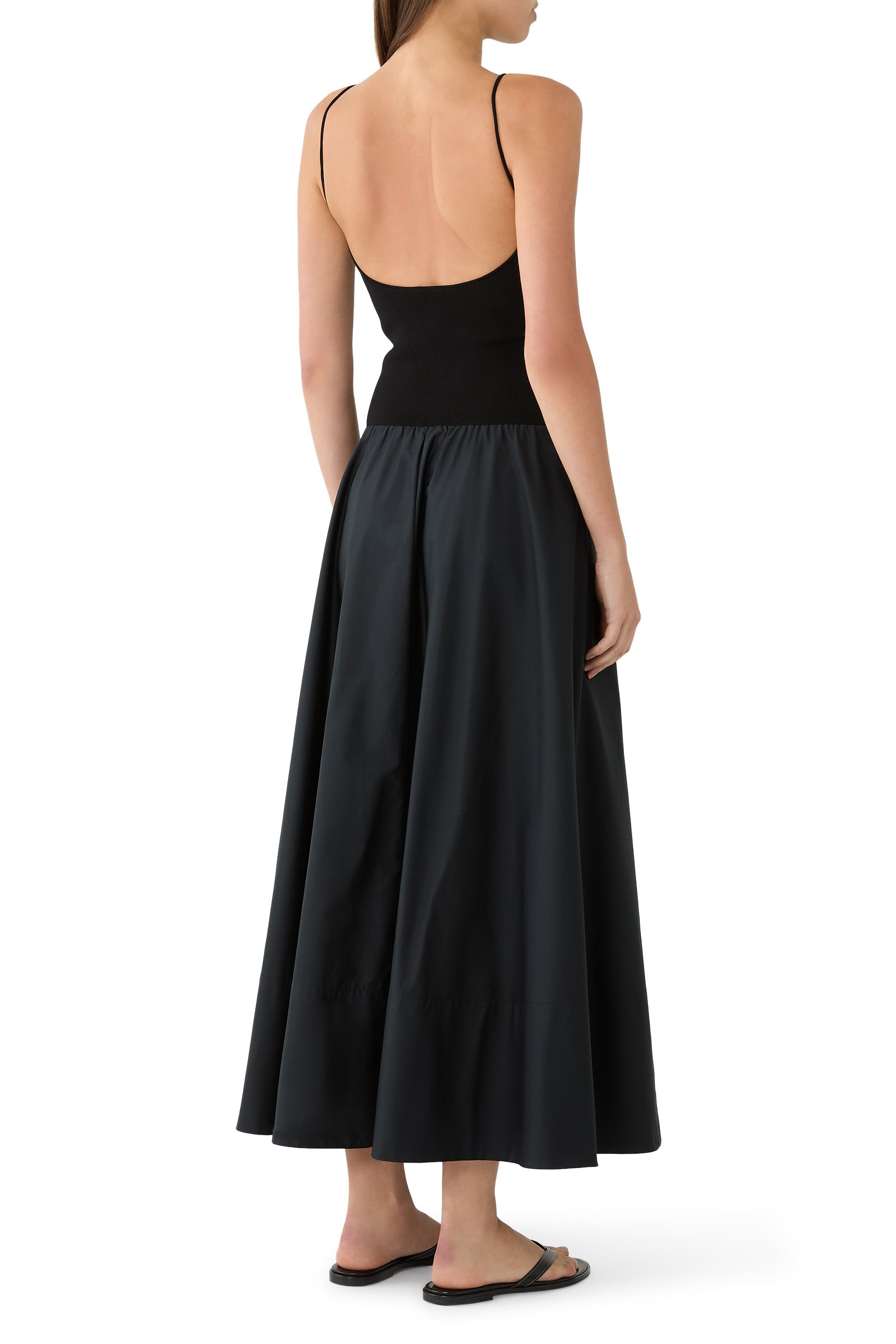 Sheer Silk Circle Hem Dress