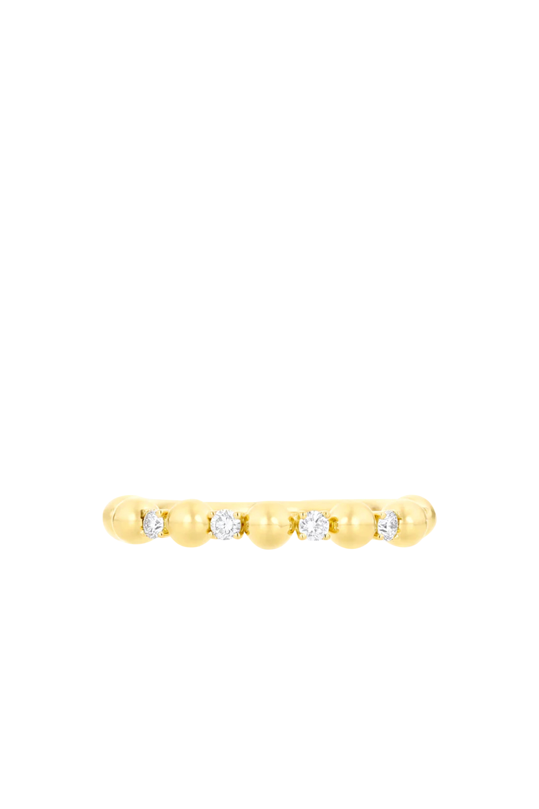 Small Gifu Ring, 18k Yellow Gold & Diamonds