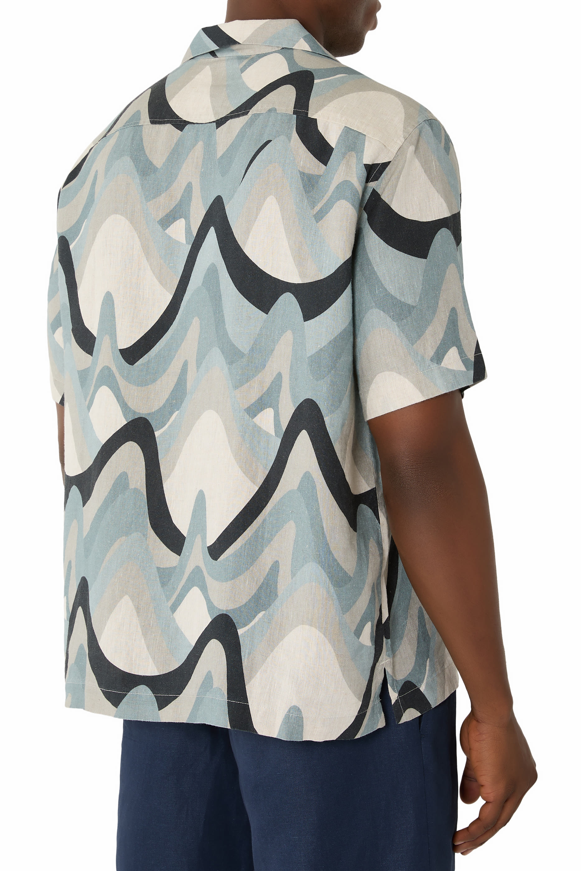 Roberto Montahna Print Linen Shirt