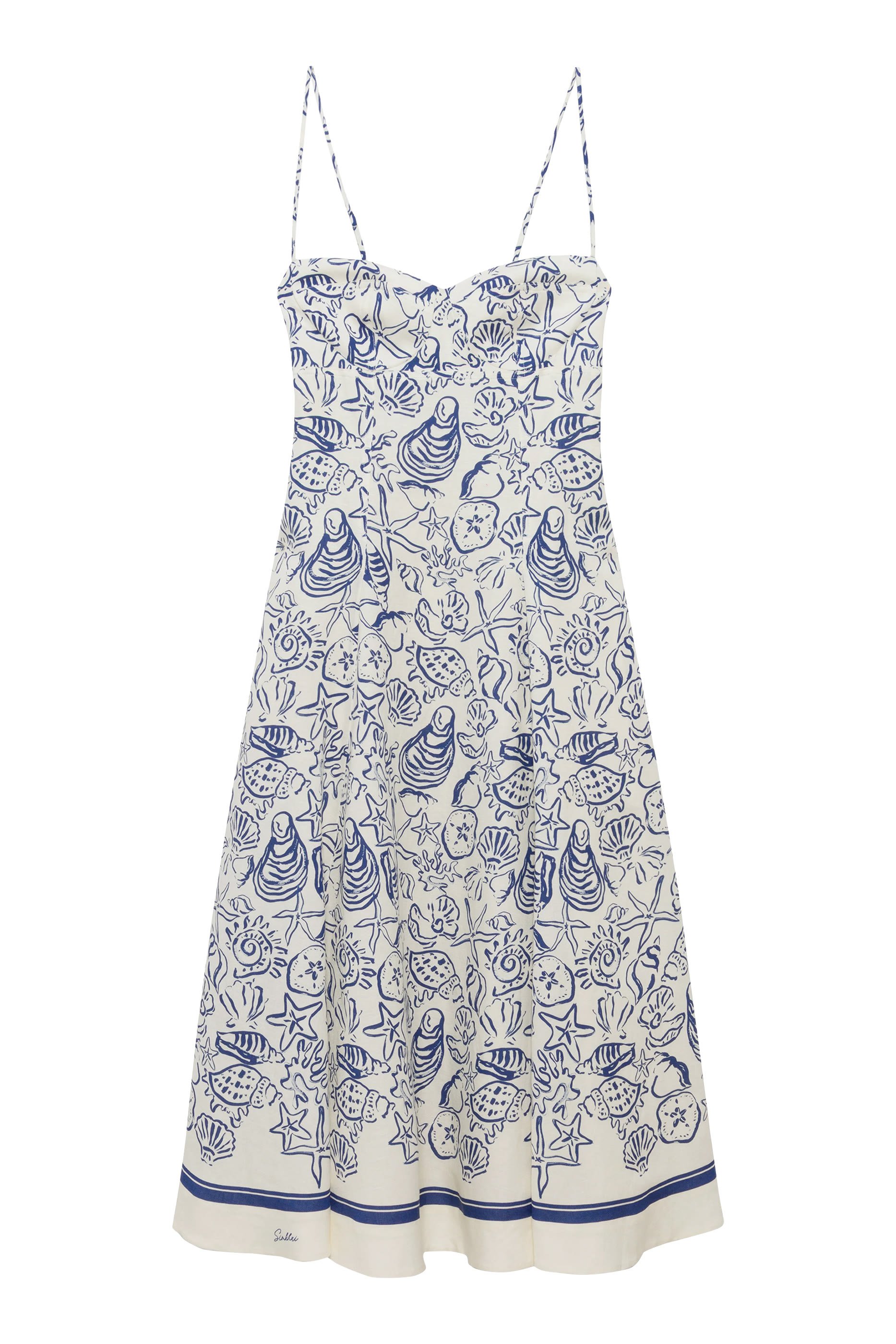 Analise Linen Bustier Midi Dress