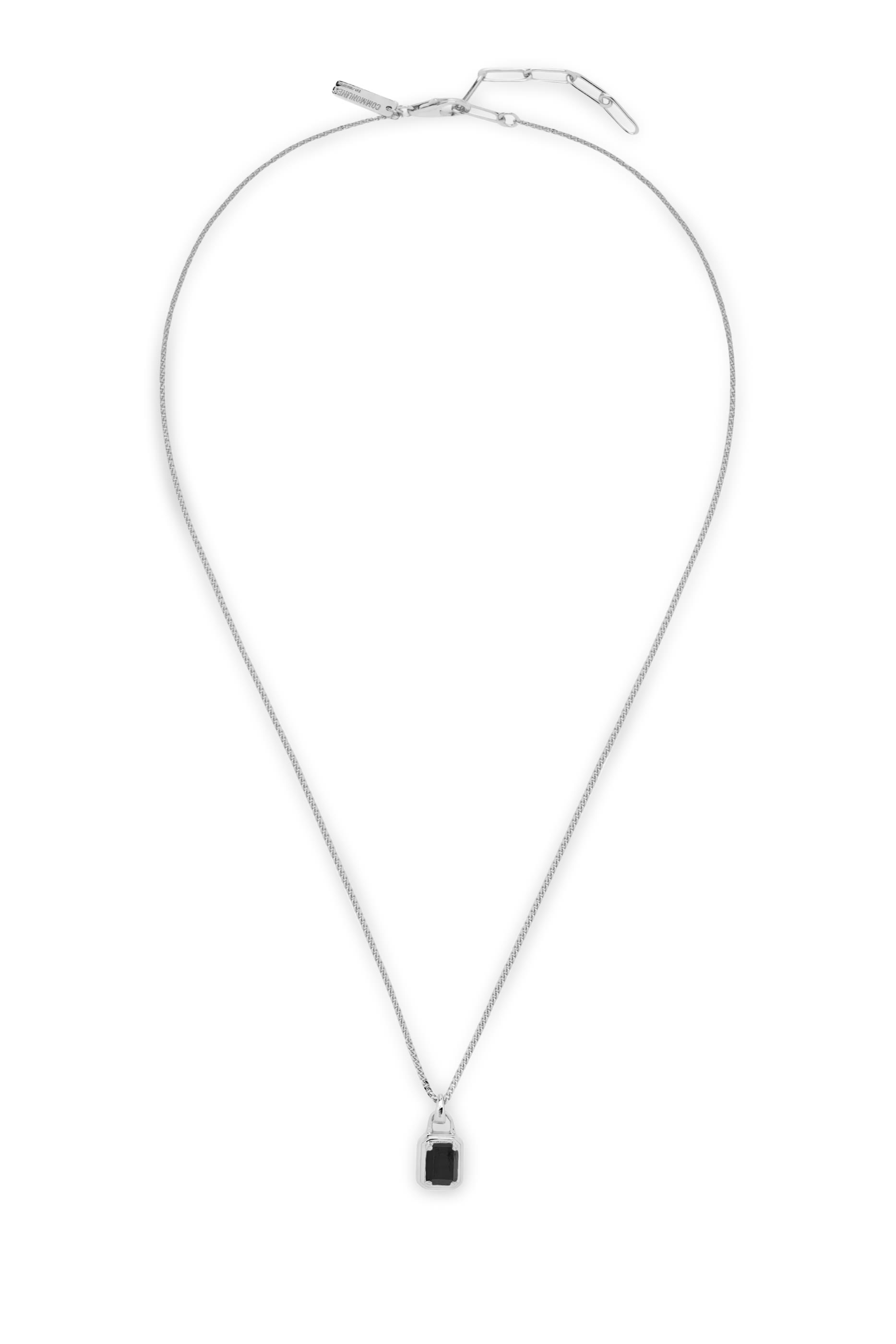  Solitaire Pendant Necklace, Sterling Silver & Emerald cut 5A Cubic Zirconia