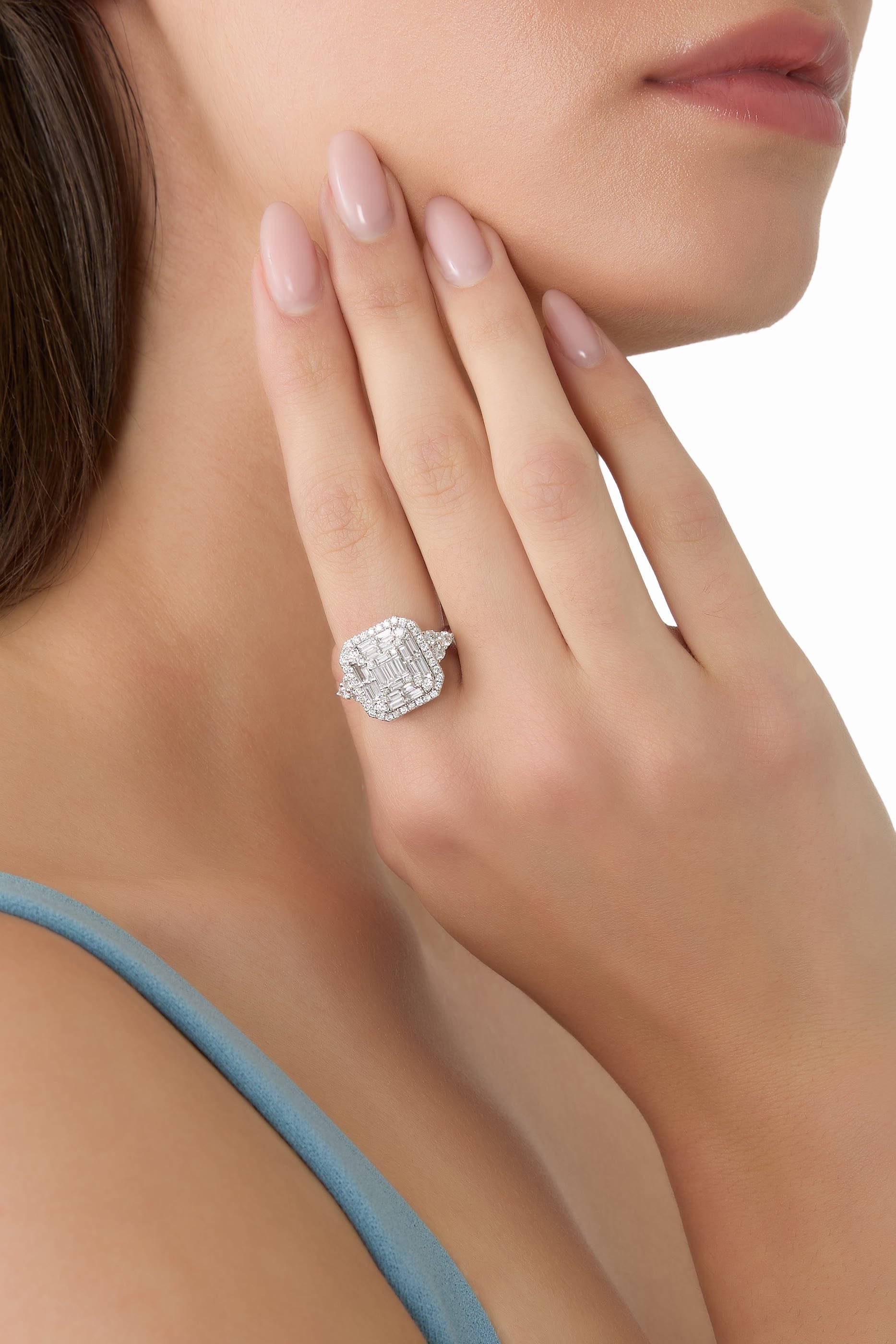 Beverly Hills Jodie Ring, 18K White Gold & Diamonds