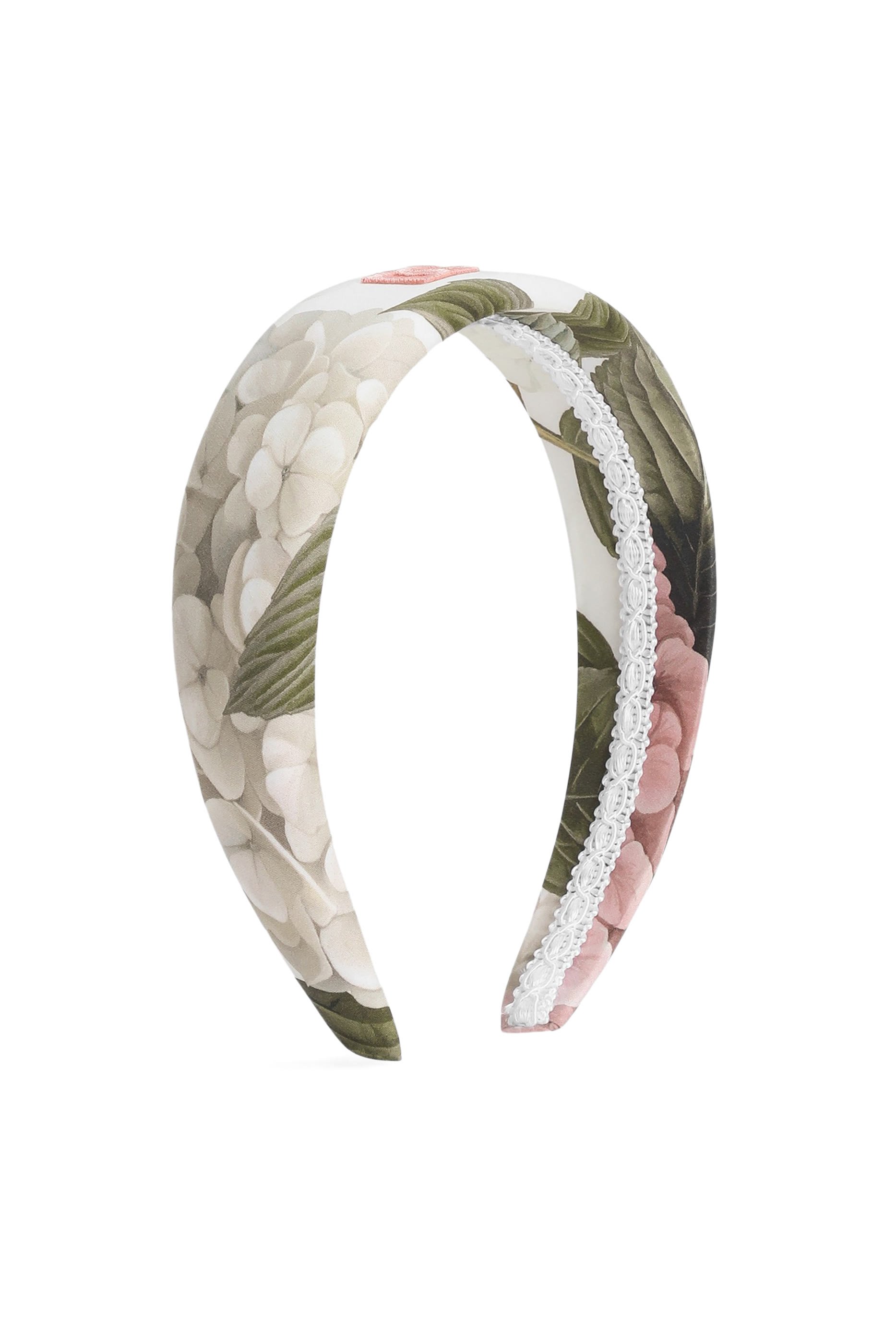 Kids Hydrangea-Print Poplin Headband