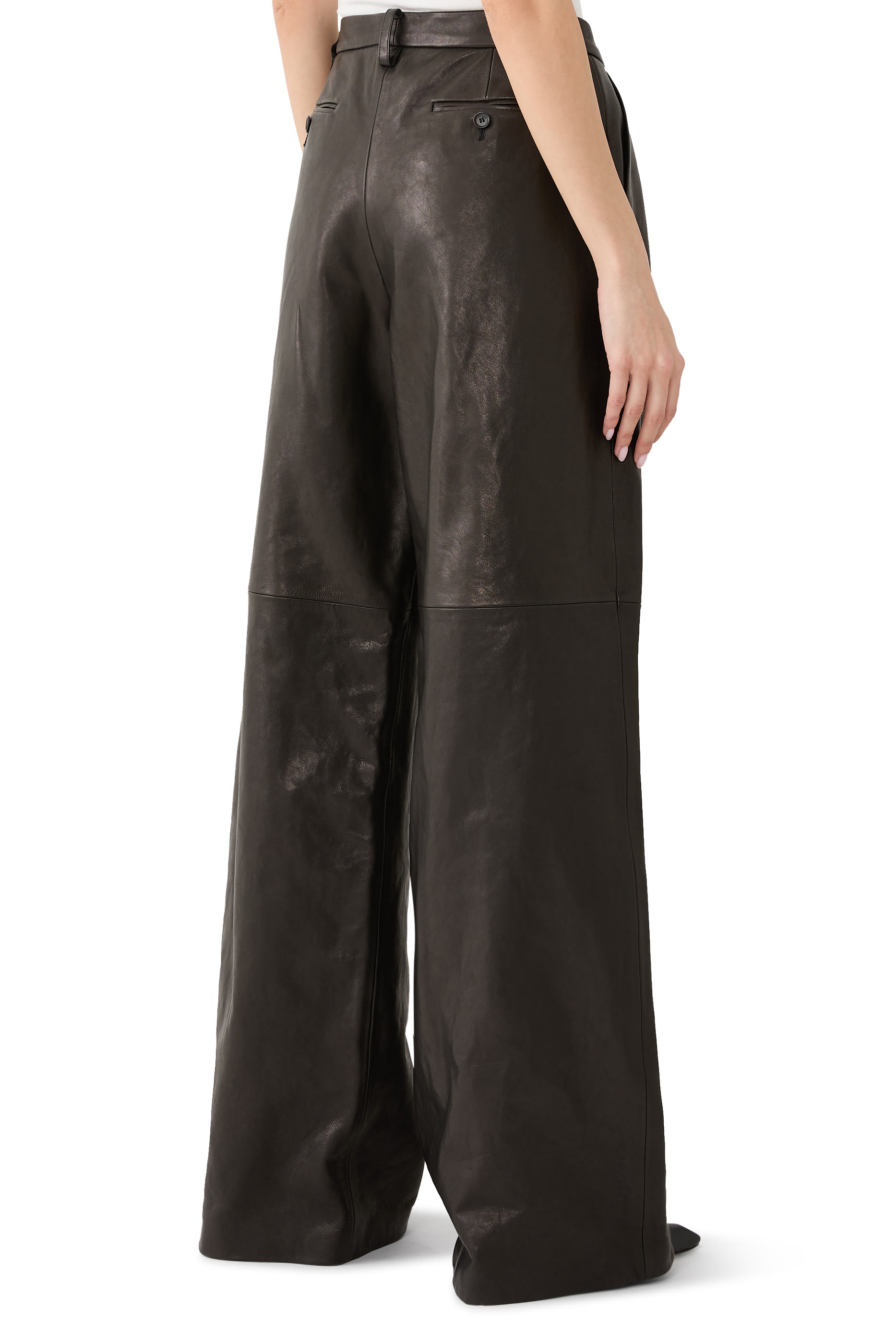  Flared Leather Pants