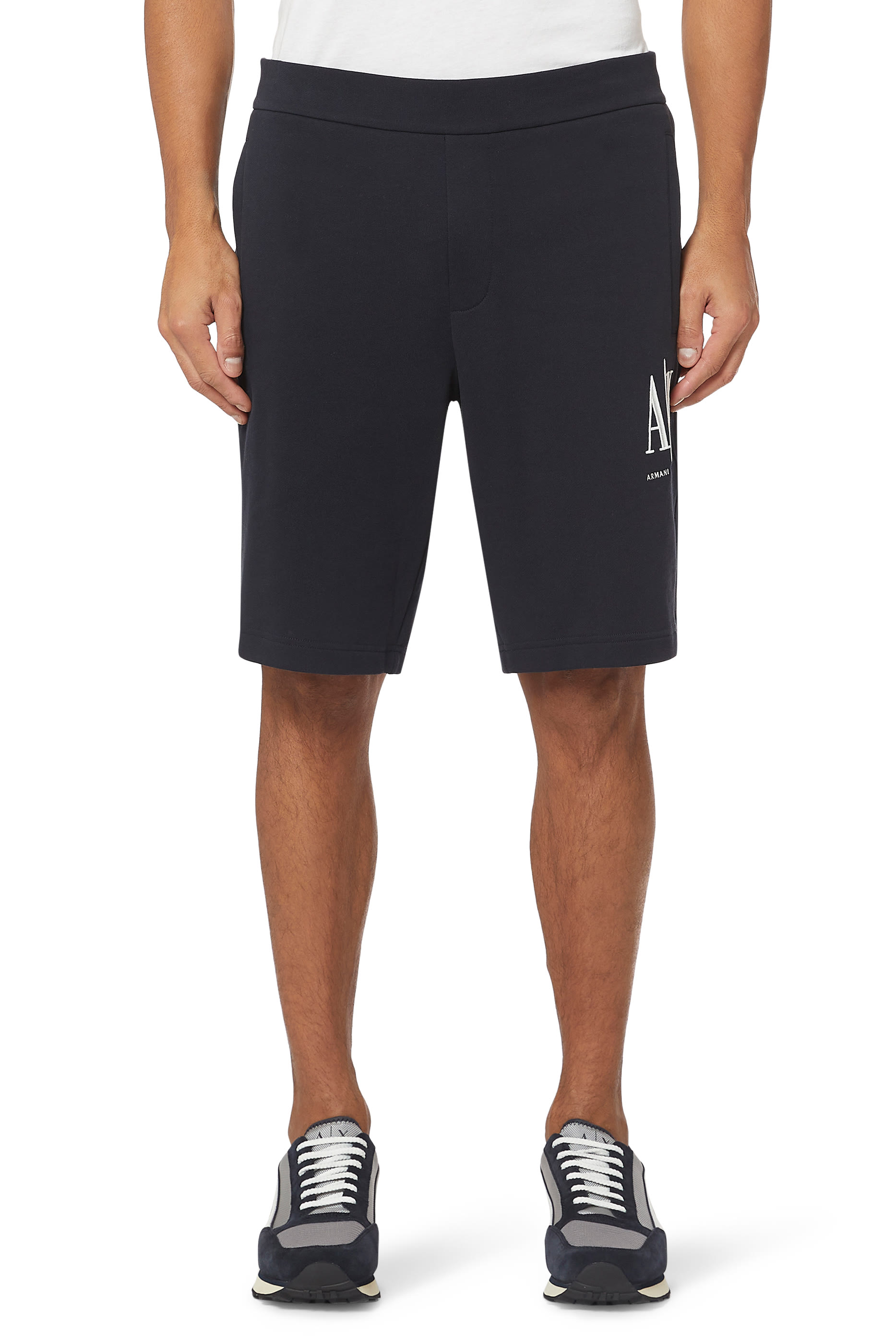 Logo Embroidery Cotton Shorts