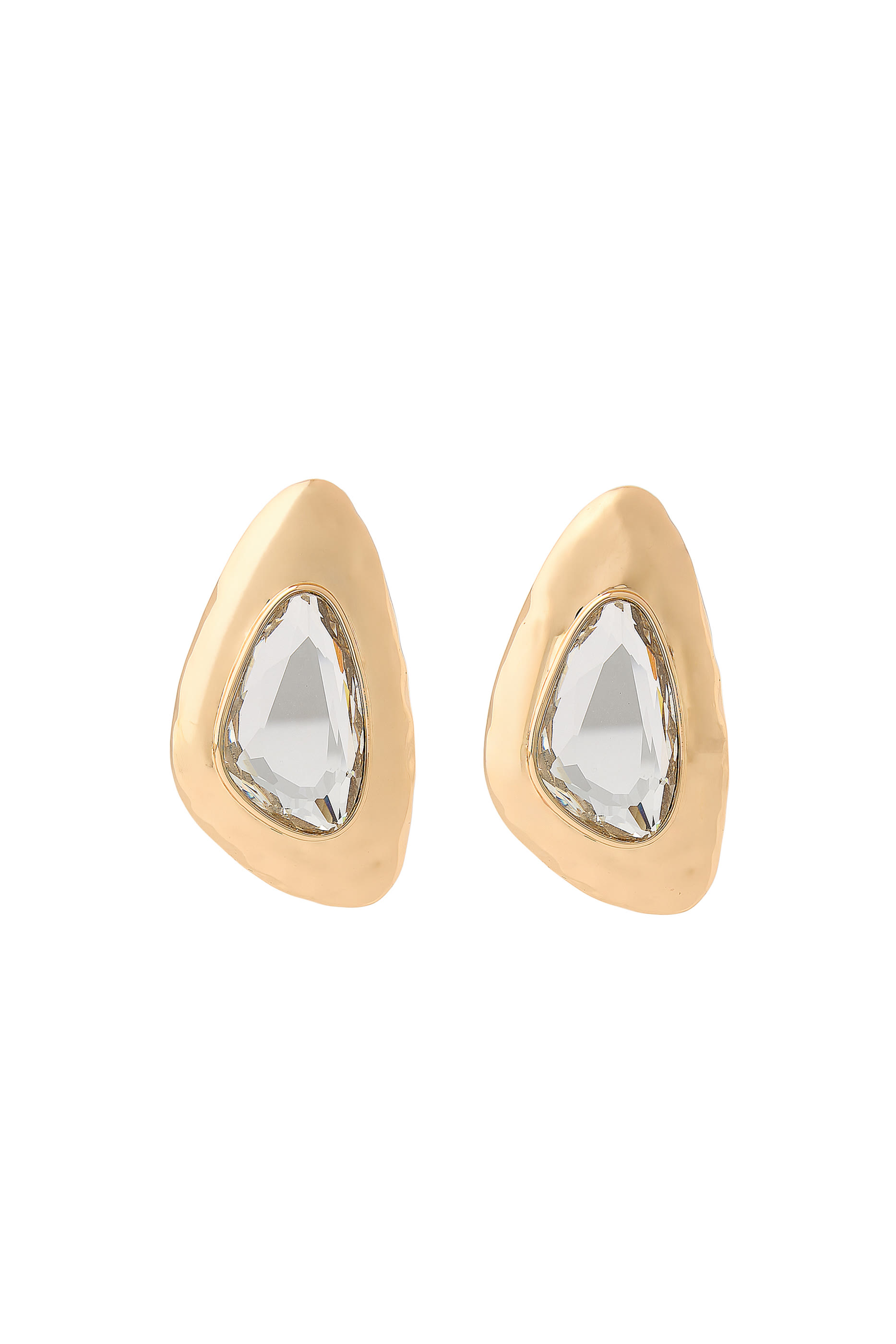 Hammered Crystal Earrings