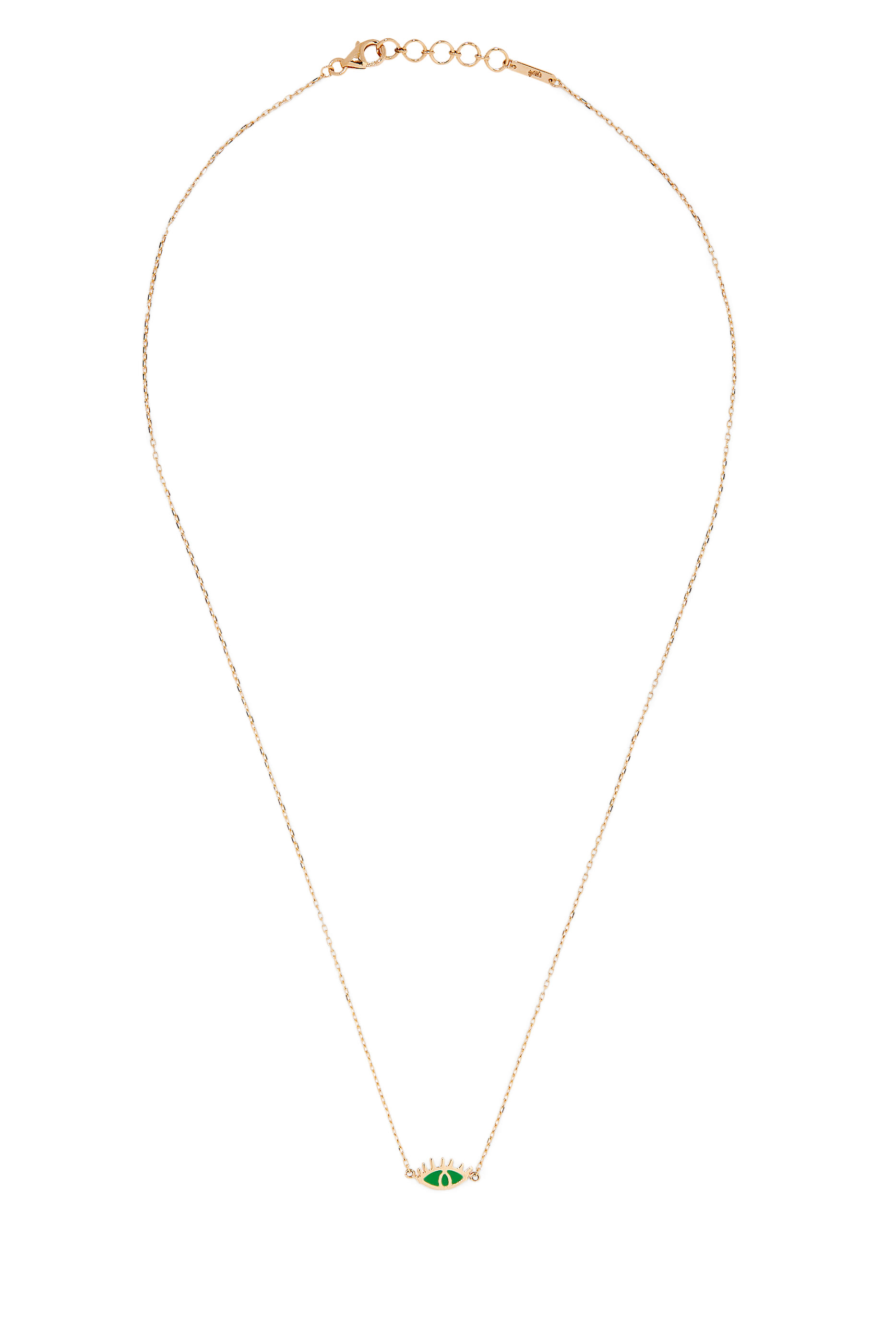 Green Enamel Eye Necklace