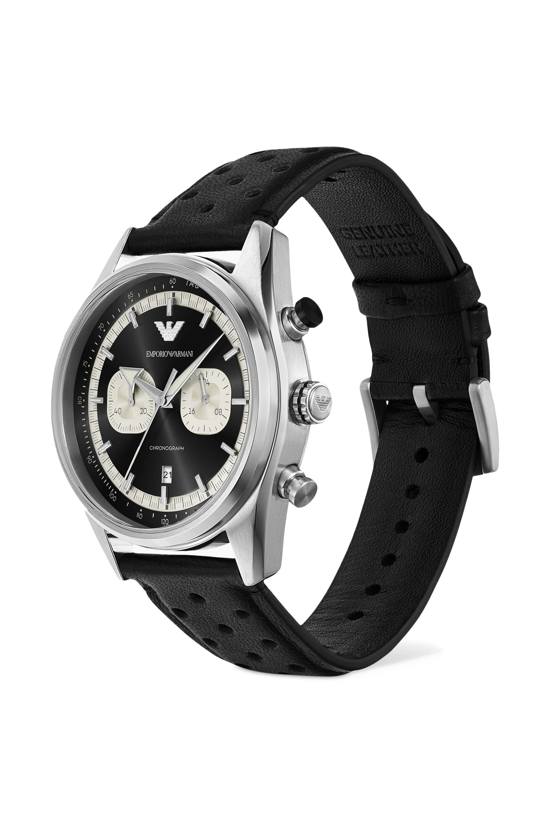 Racer Chronograph Leather Watch