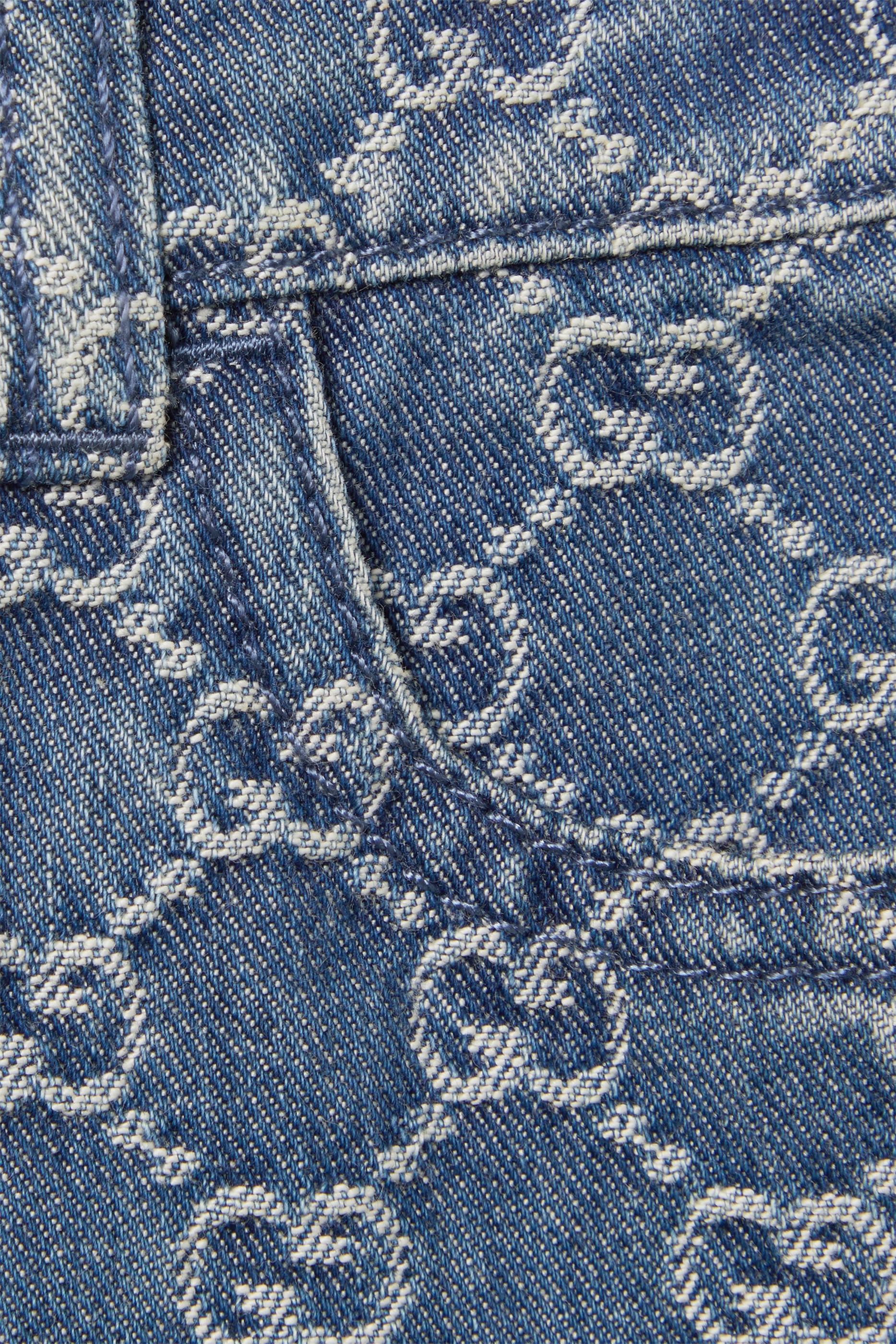 Kids GG Denim Jacquard Trousers