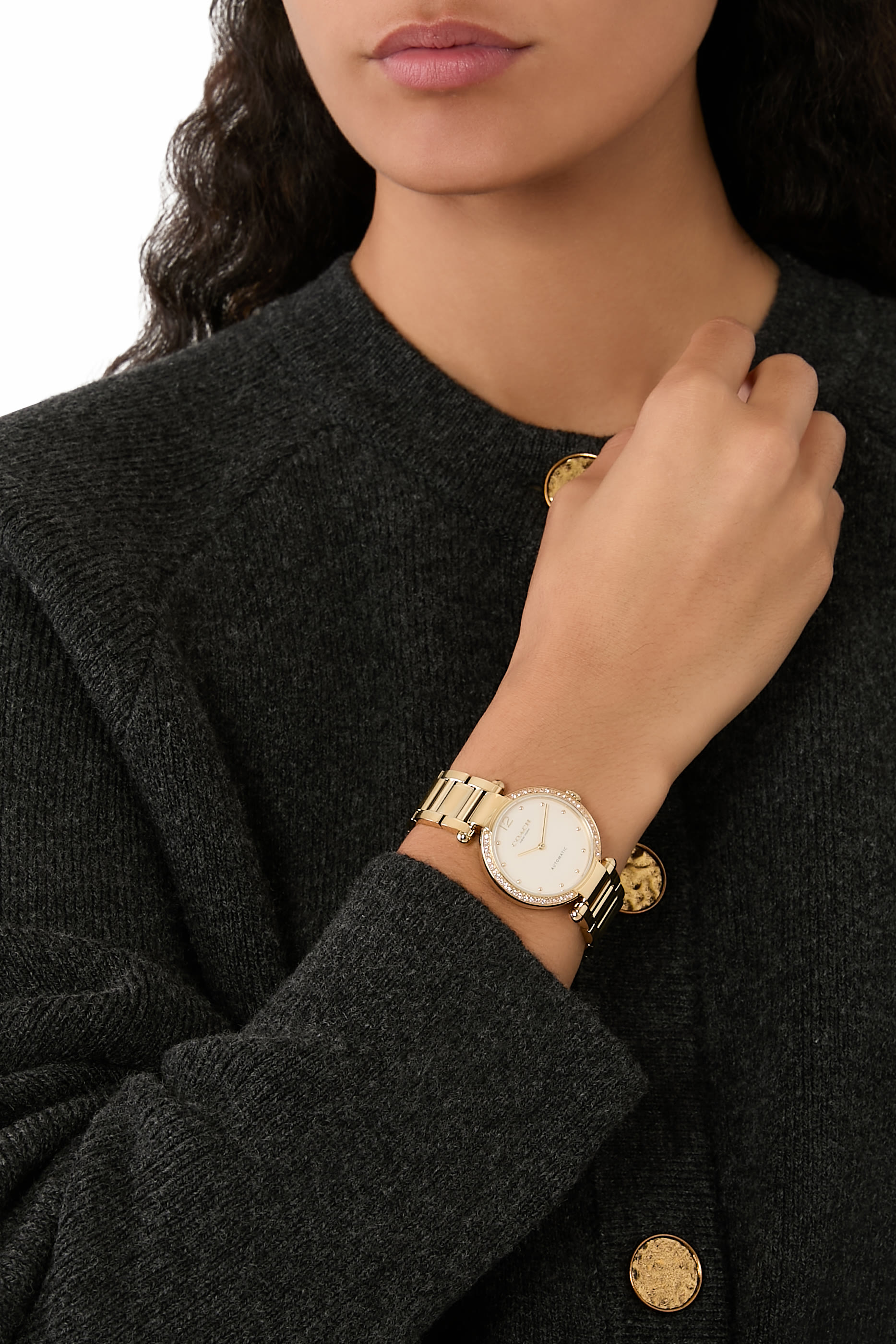 Cary Stainless Steel Watch, 34mm