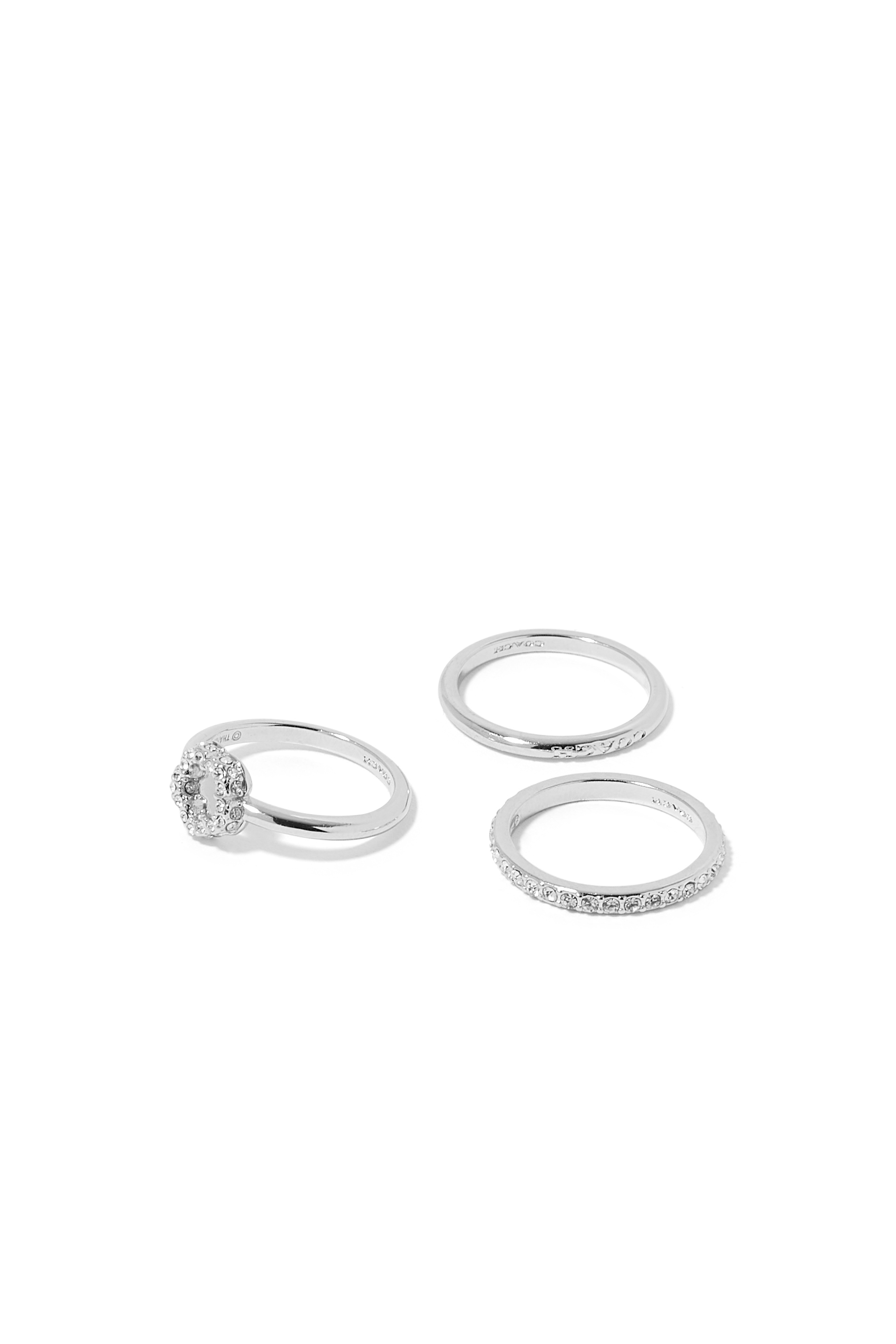 Signature Pav&eacute; Tea Rose Ring Set