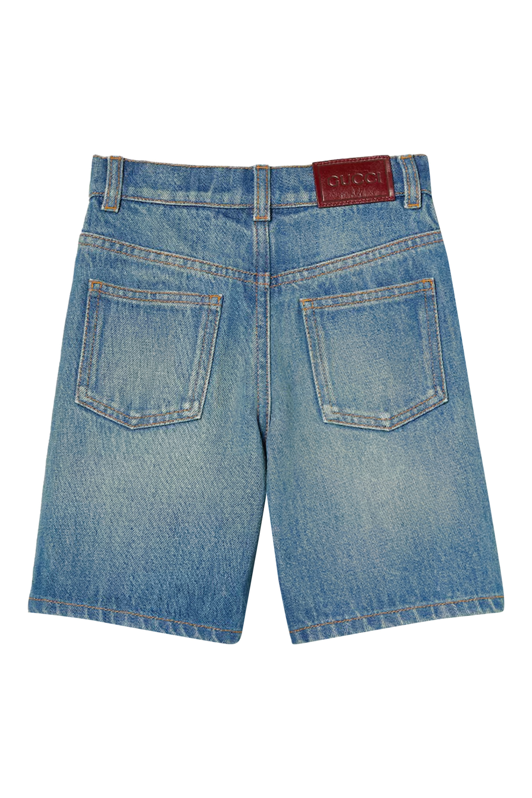 Kids Web Detailed Denim Shorts