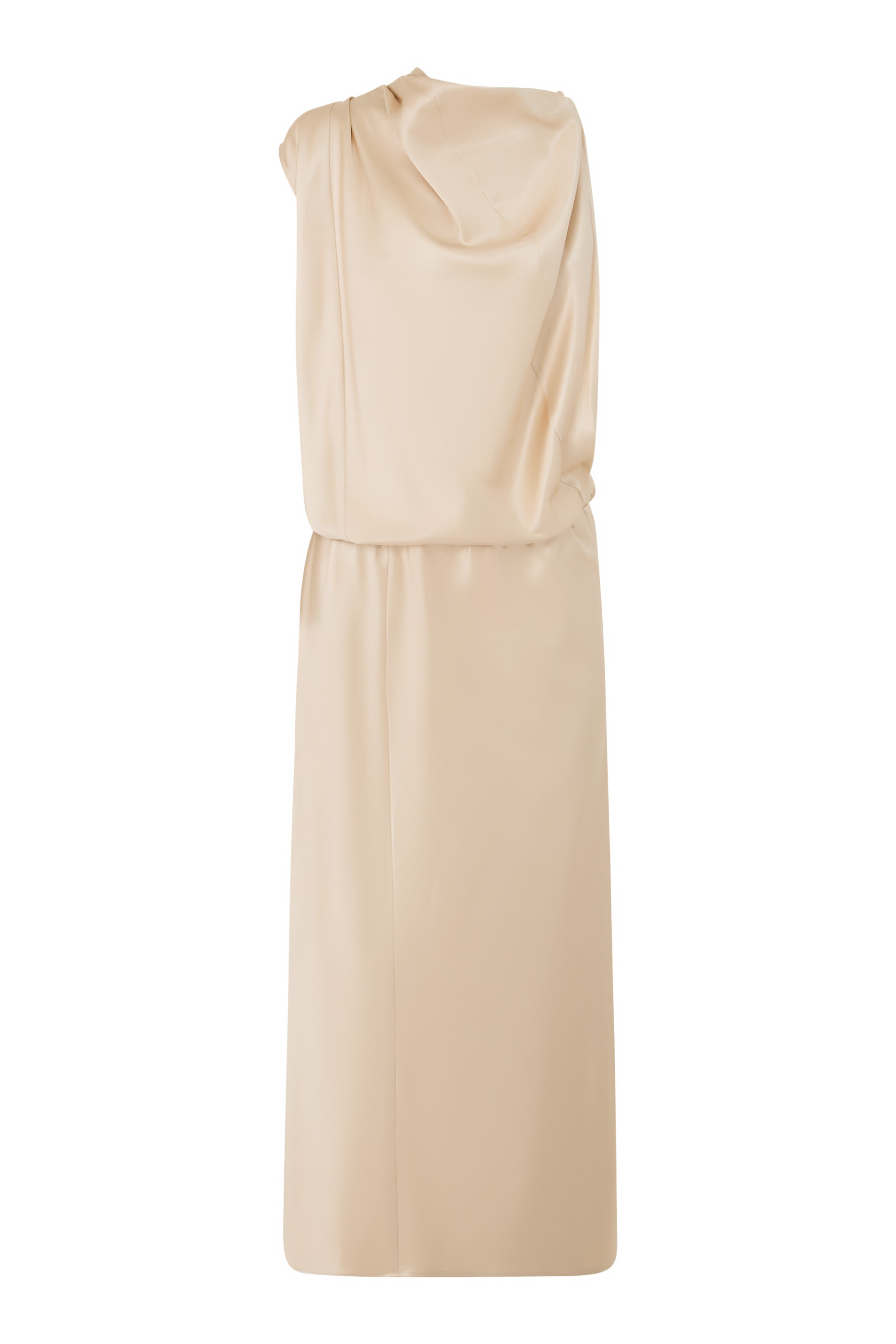Sleeveless Drape Neck Dress 