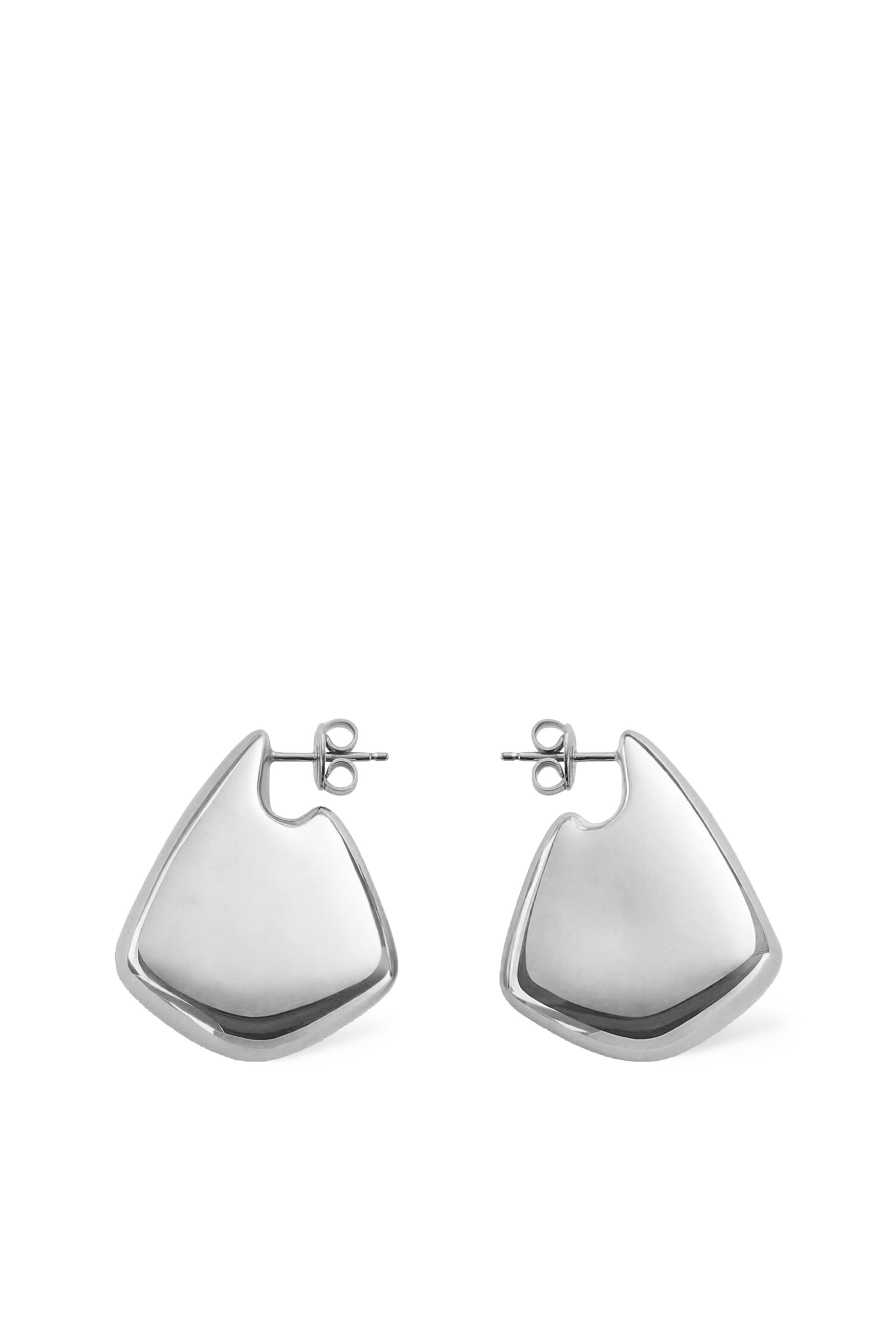 Small Fin Earrings, Sterling Silver