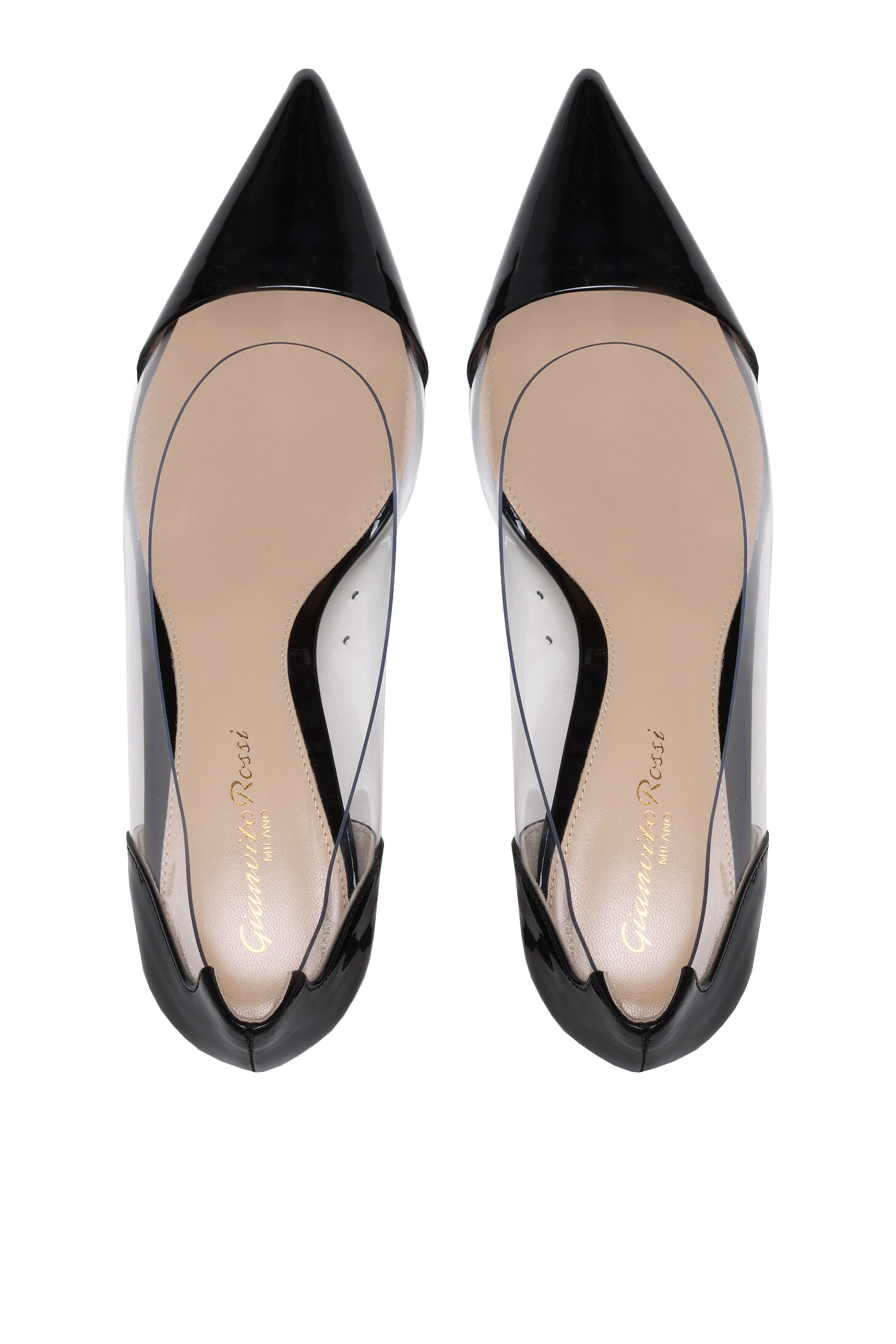 70 Patent & Plexi Leather Pumps