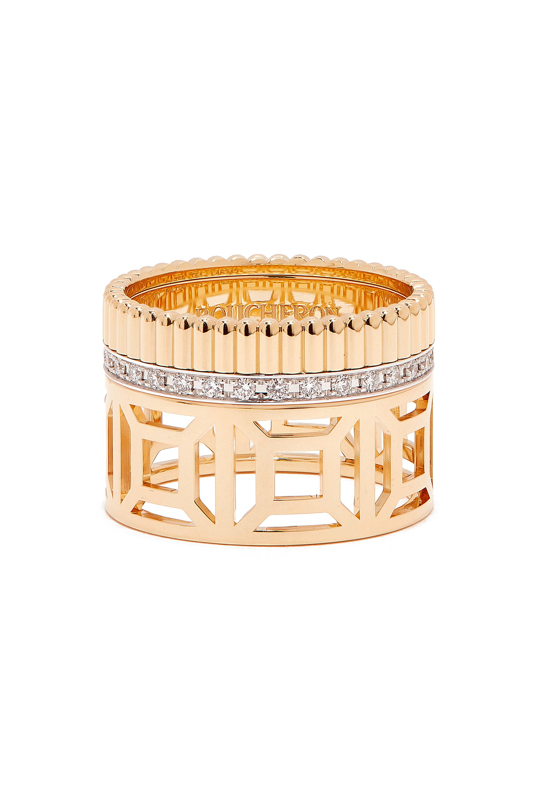 Quatre Radiant Open Work Edition Diamond Ring
