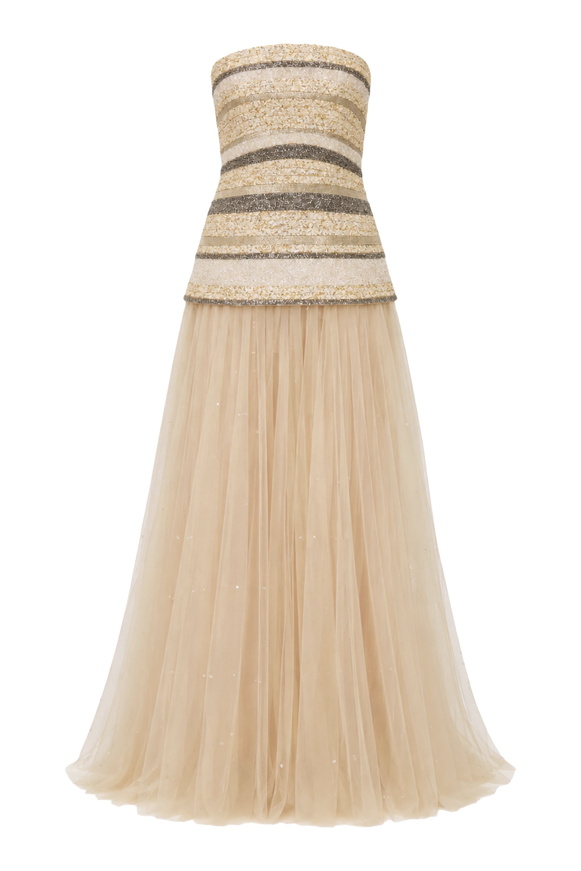 Mirella Tulle Strapless Gown 