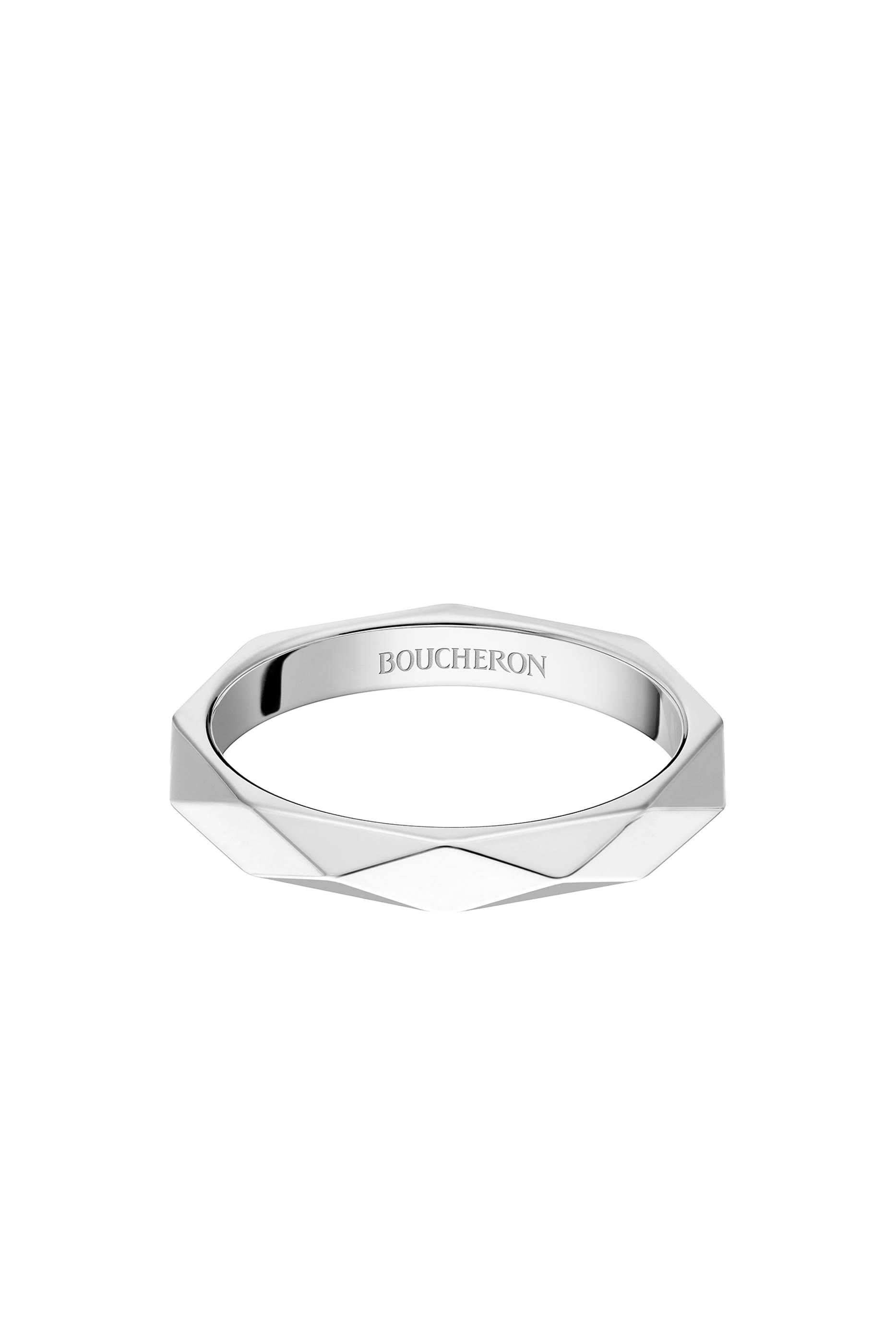 Facette Wedding Band, Platinum
