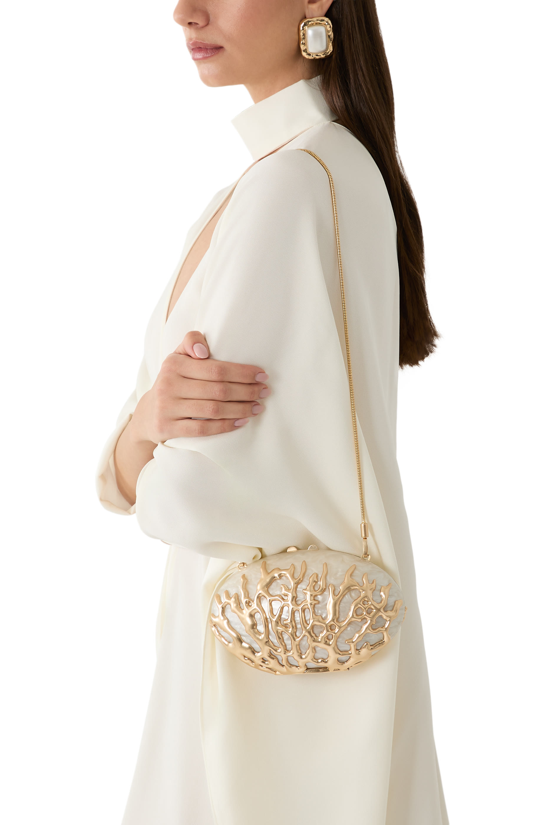 Dylan Coral Clutch Bag