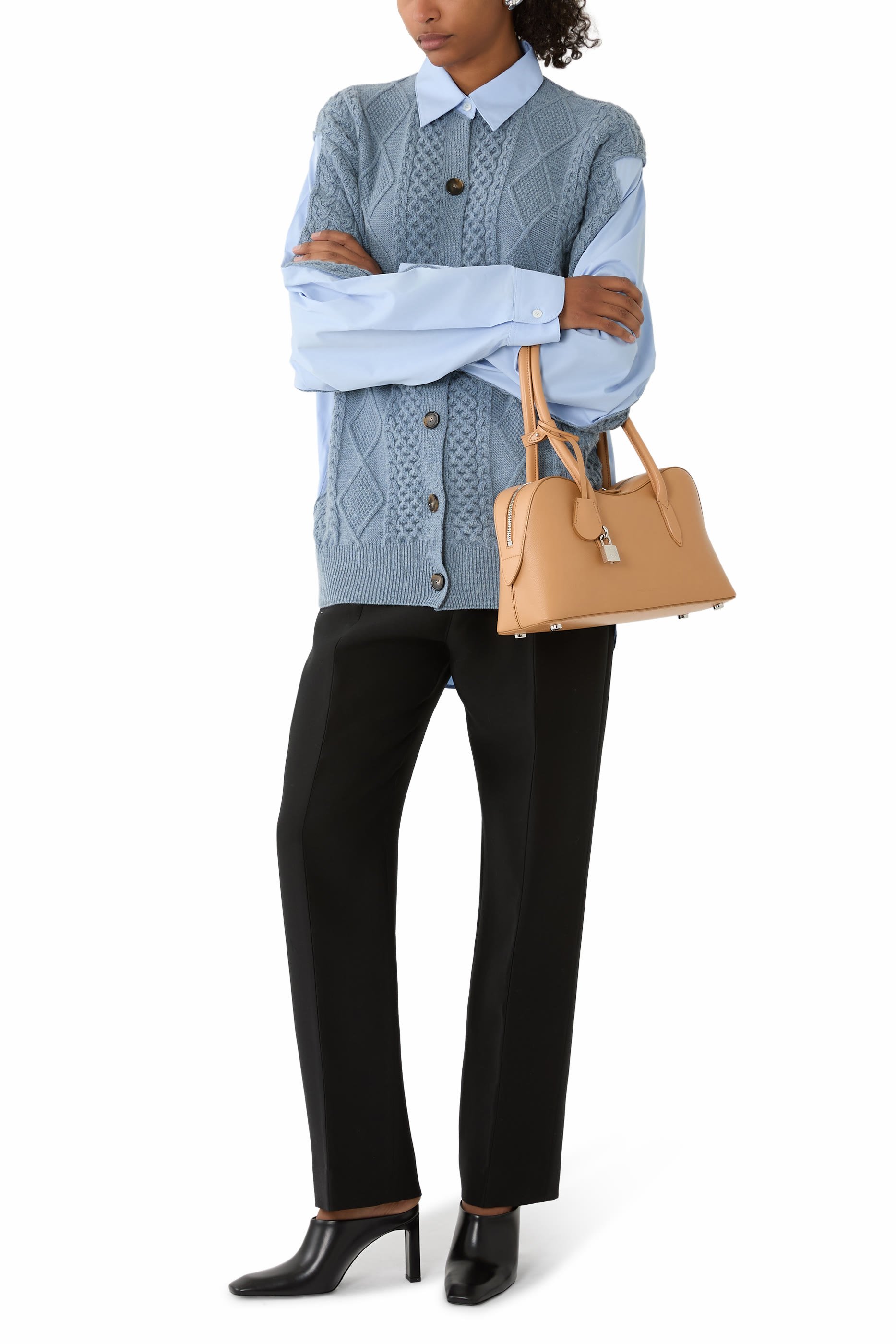 Hybrid Knit Shirt Cardigan