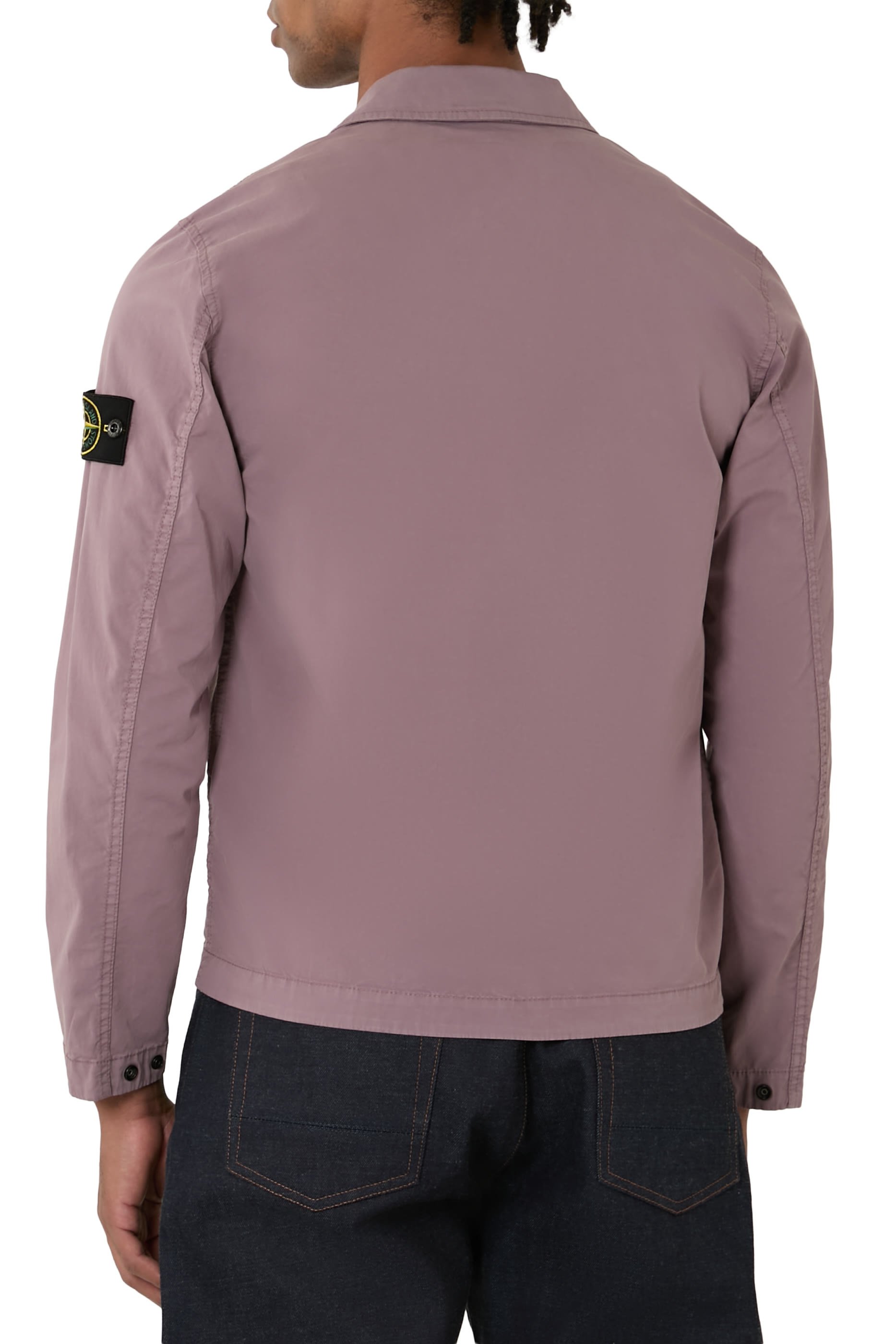 Stretch Organic Cotton Twill Overshirt