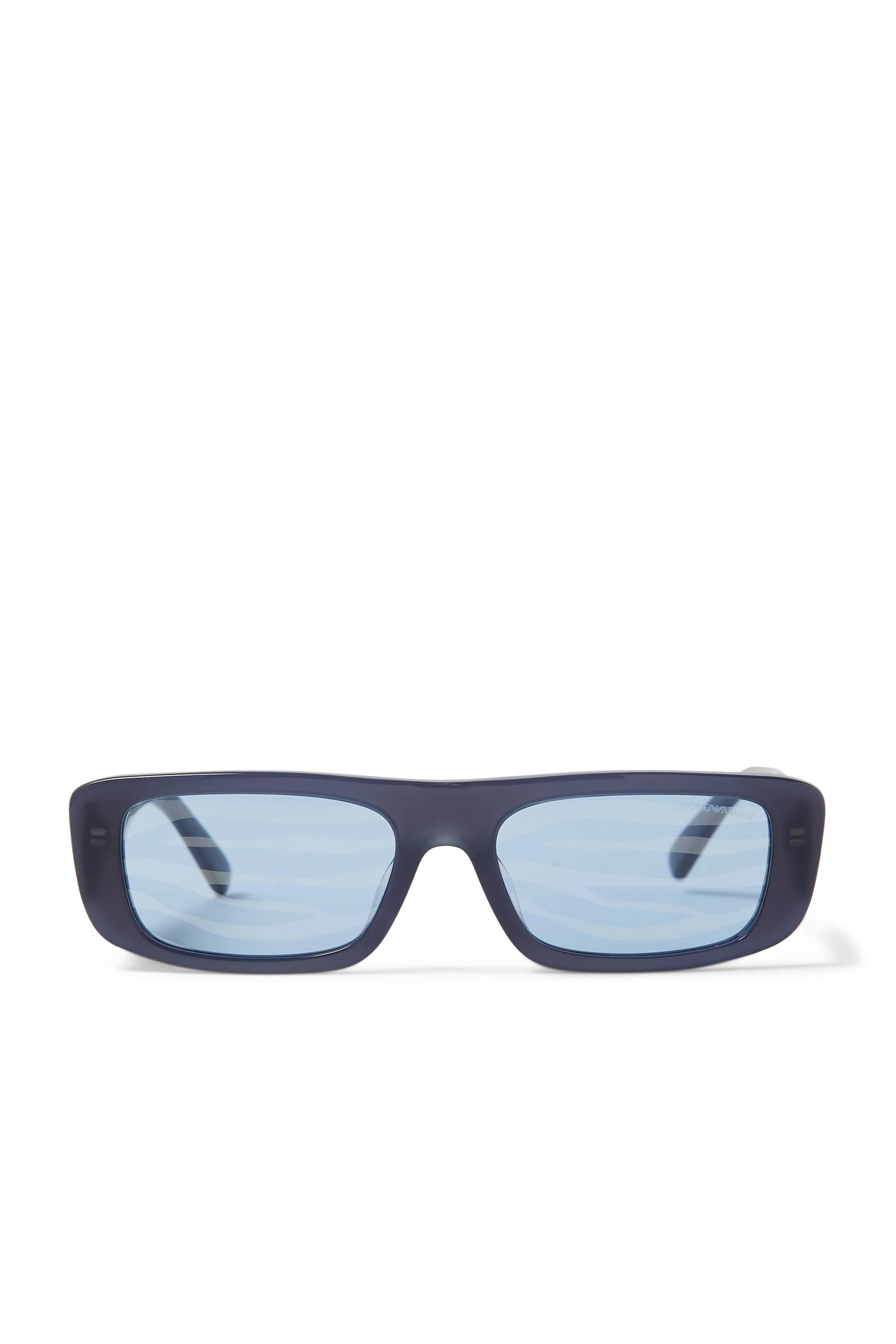 Leopard Print Rectangular Sunglasses