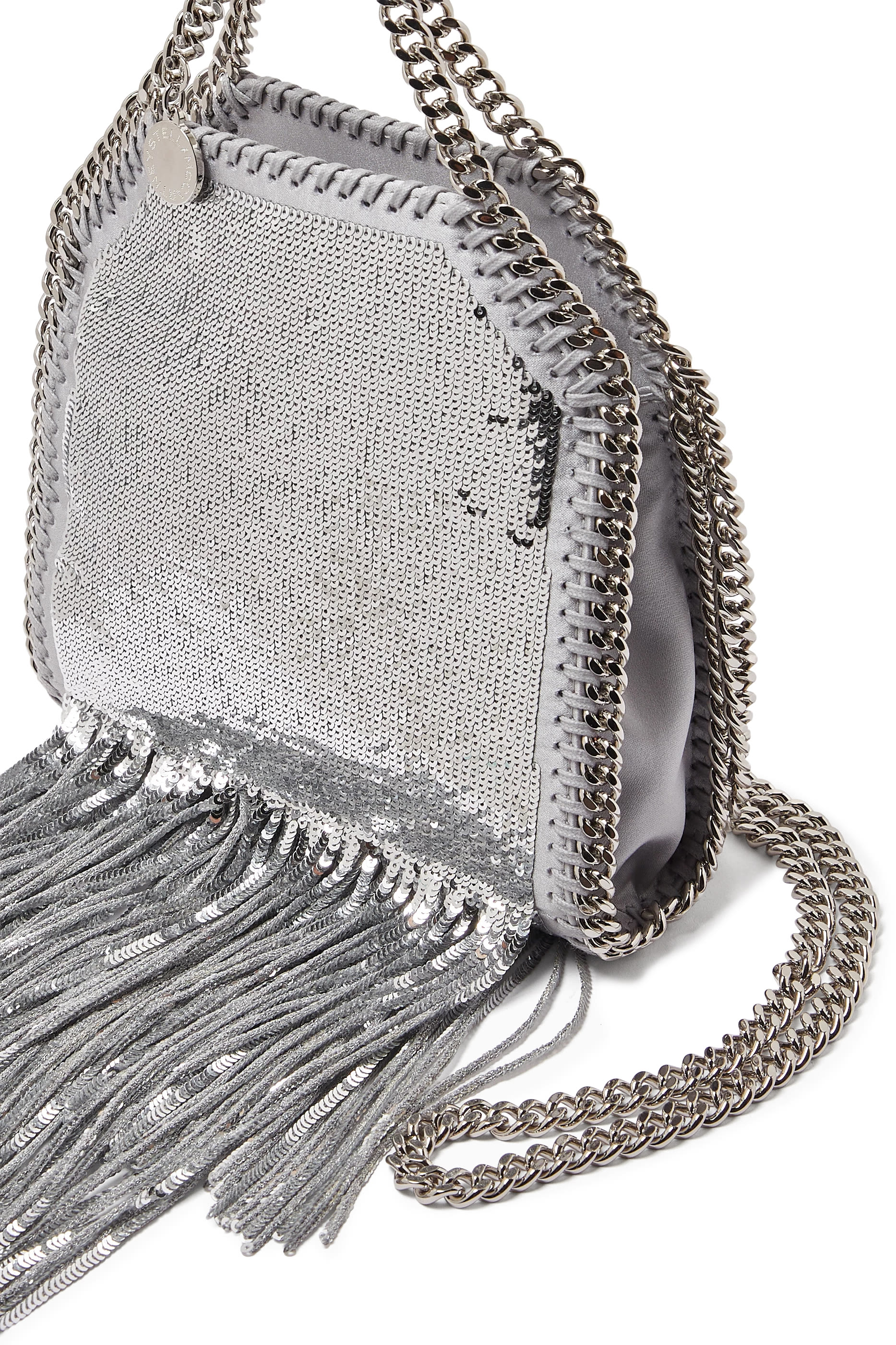 Limited-Edition Falabella Sequin Fringe Tiny Tote Bag