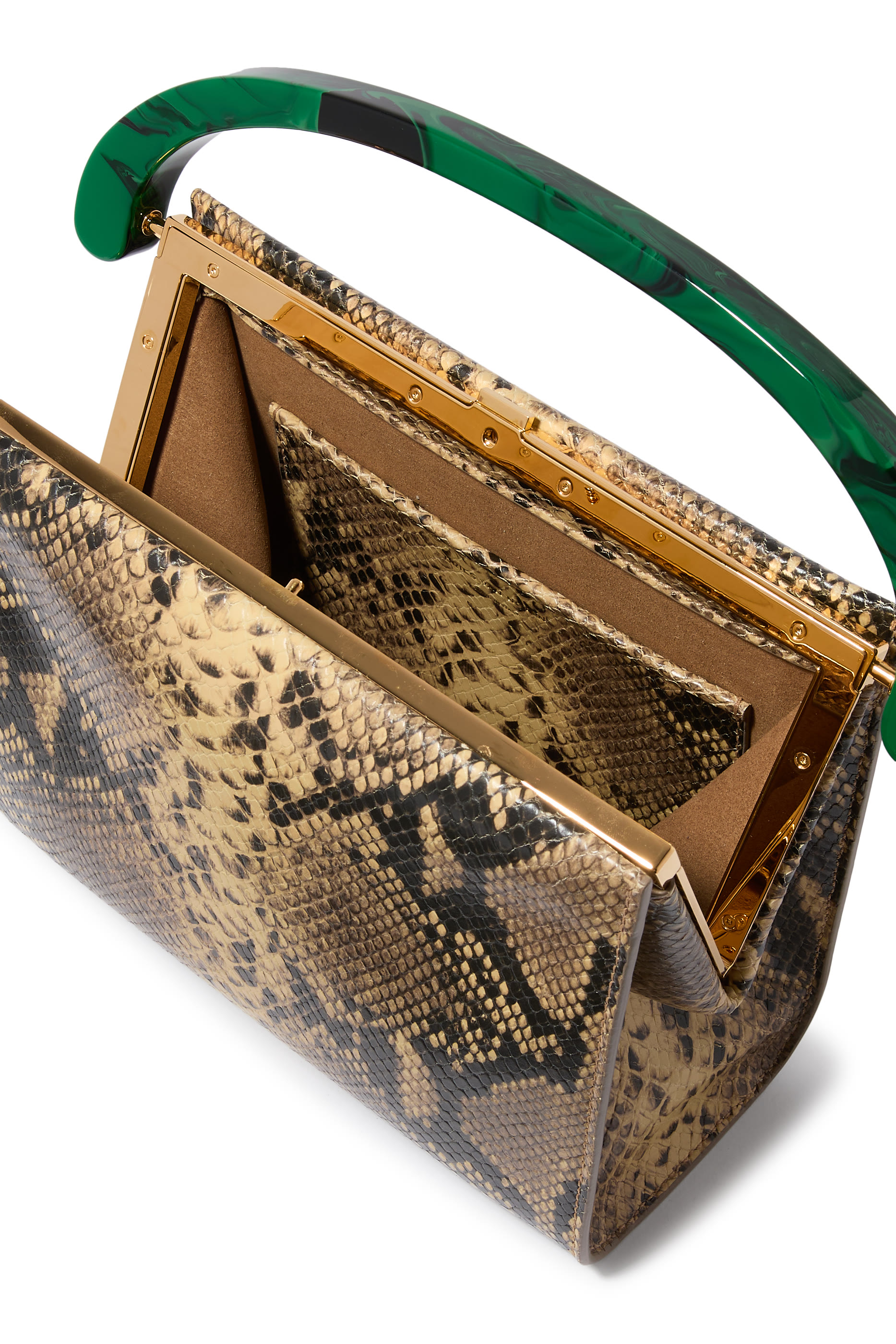 Python Pattern Top-Handle Bag