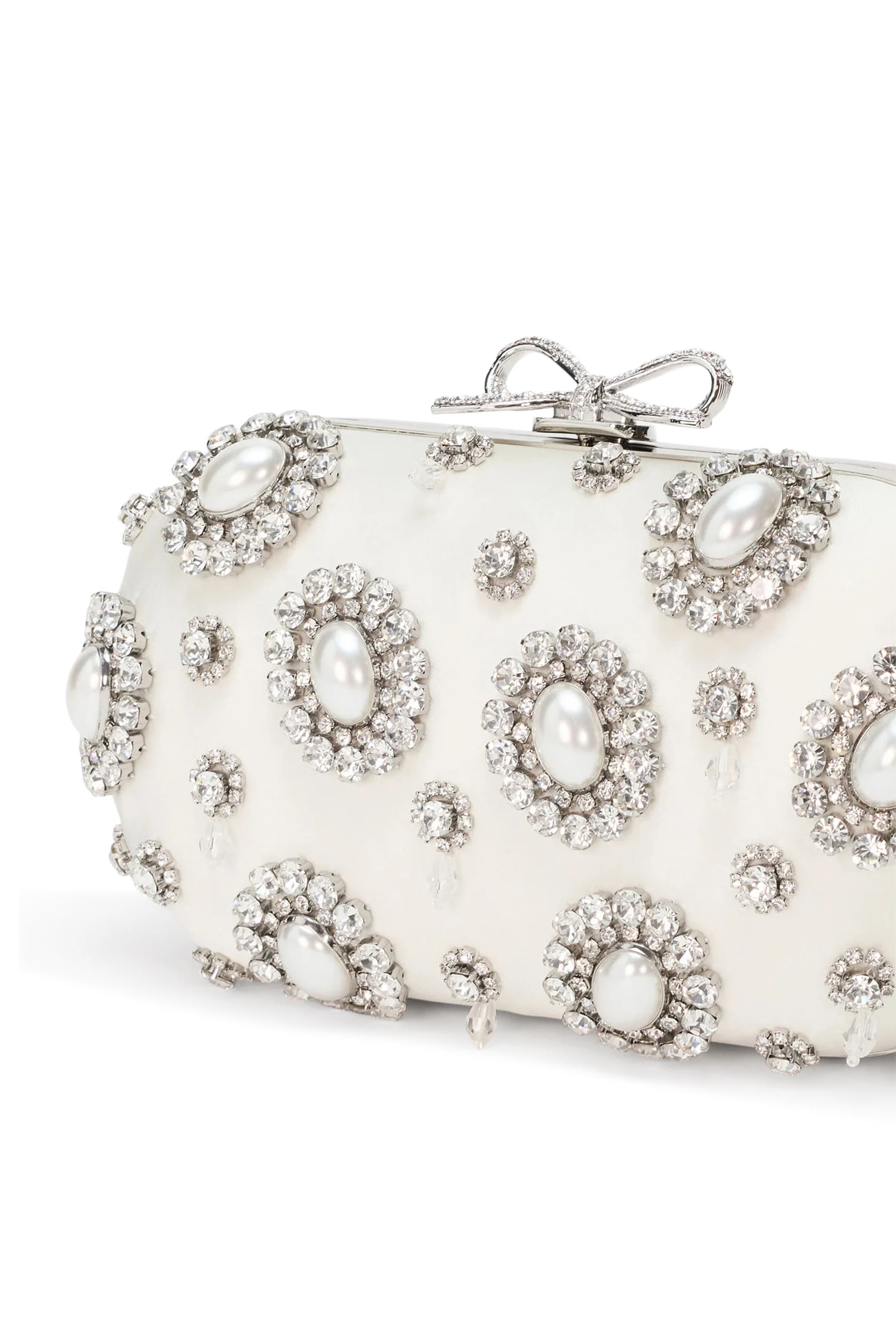  Satin Multi Crystal Clutch Bag