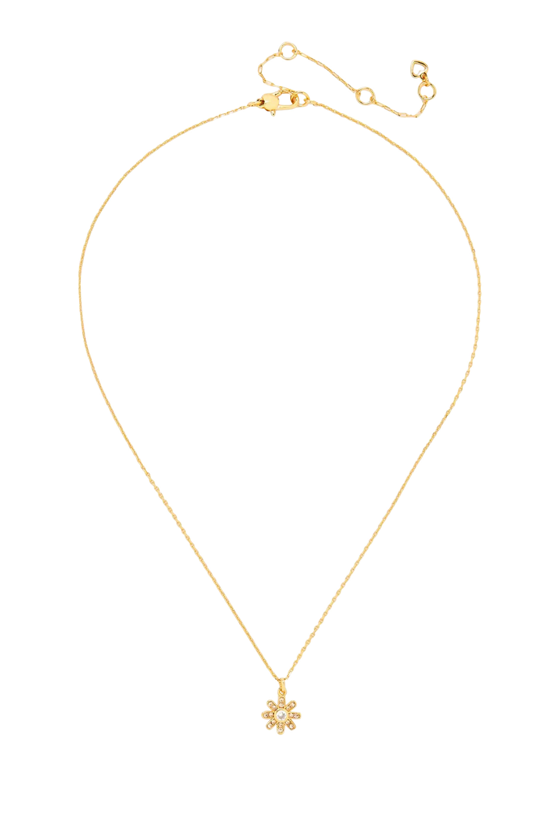 Bursting Blooms Pendant, Plated Metal & Cubic Zirconia