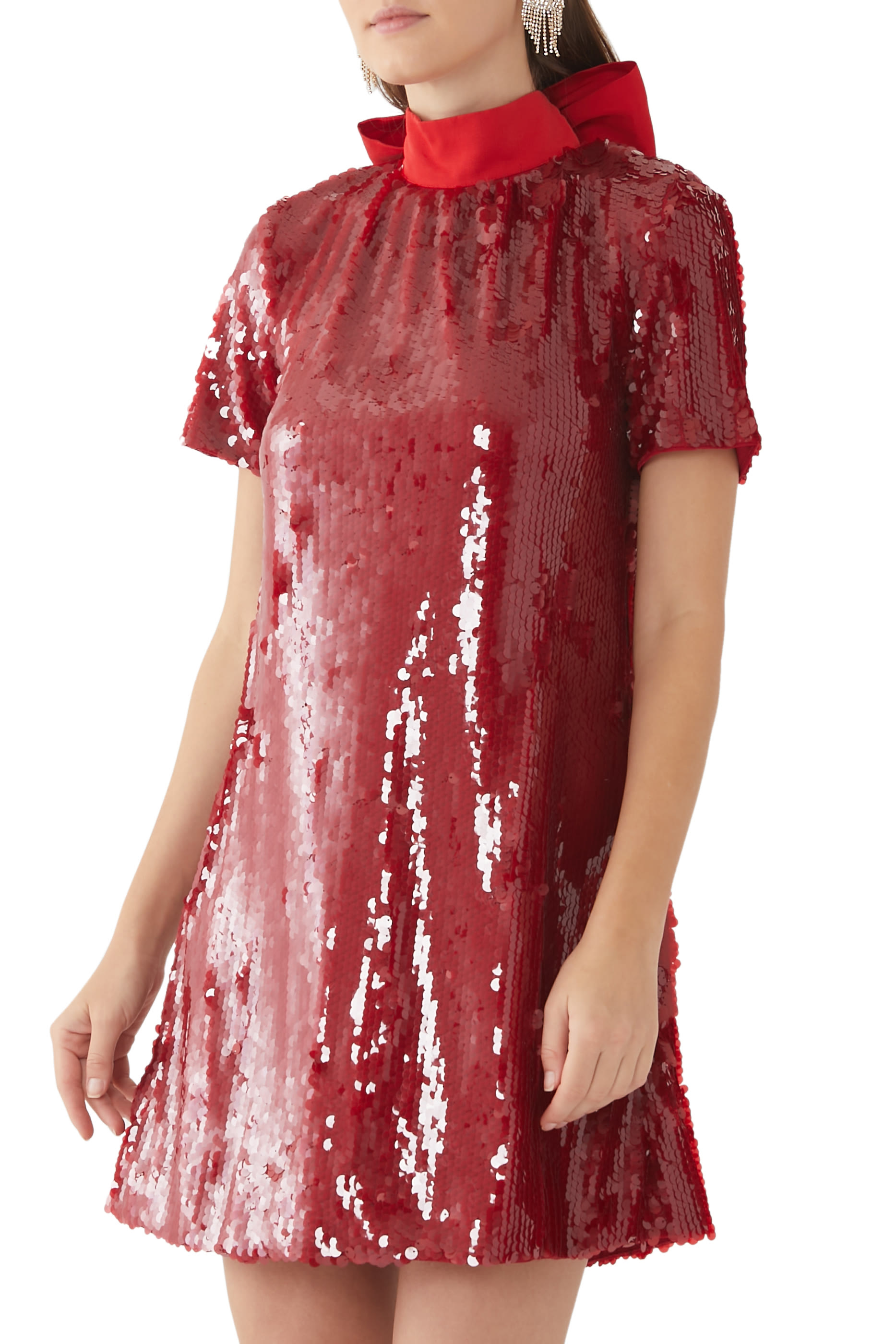 Mini Ilana Poinsettia Sequin Dress