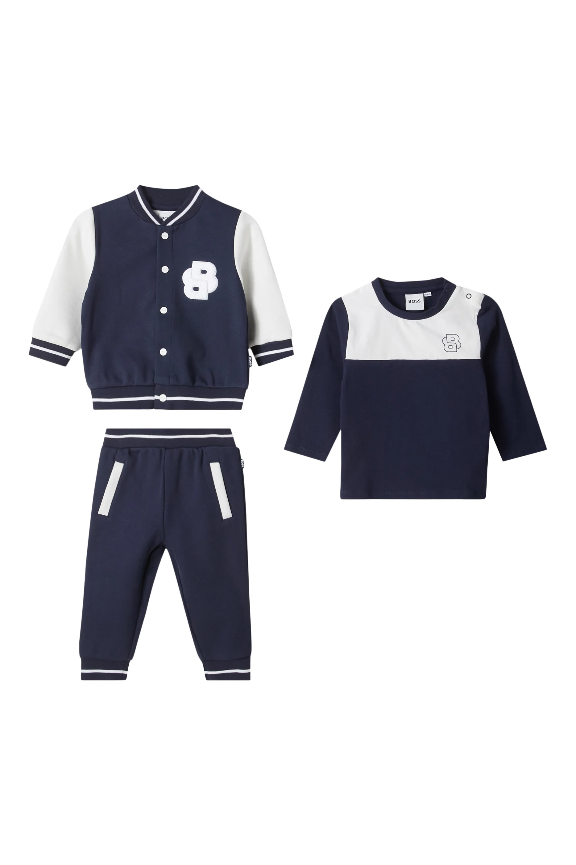 Kids Cotton Trousers, Cardigan & T-Shirt Set